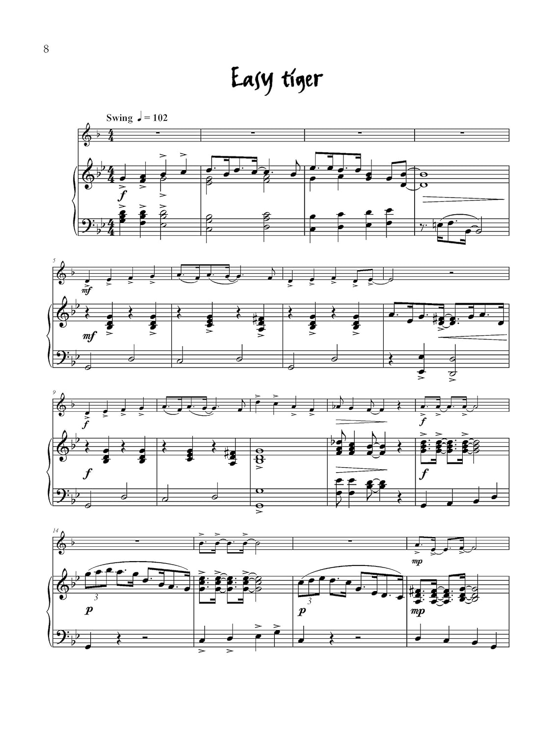 Really Easy Jazzin' about -- Fun Pieces for French Horn: 0 image number 4