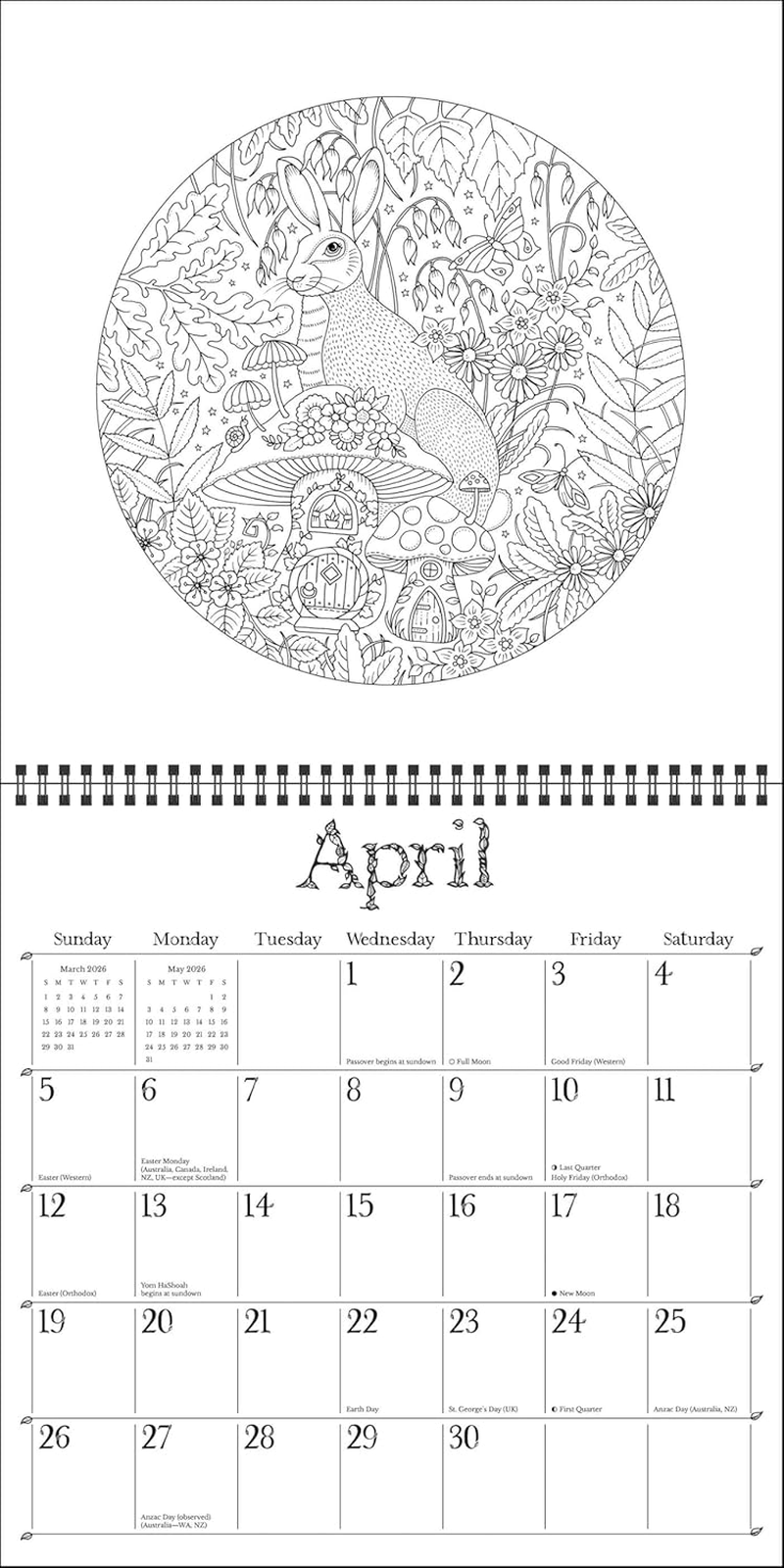 Johanna Basford'S 2026 Coloring Wall Calendar