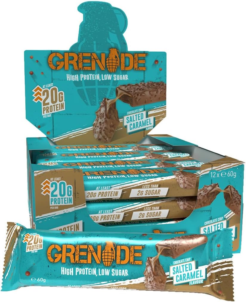 Grenade High Protein, Low Sugar Bar - Chocolate Chip Salted Caramel, 12 X 60 G image number 3