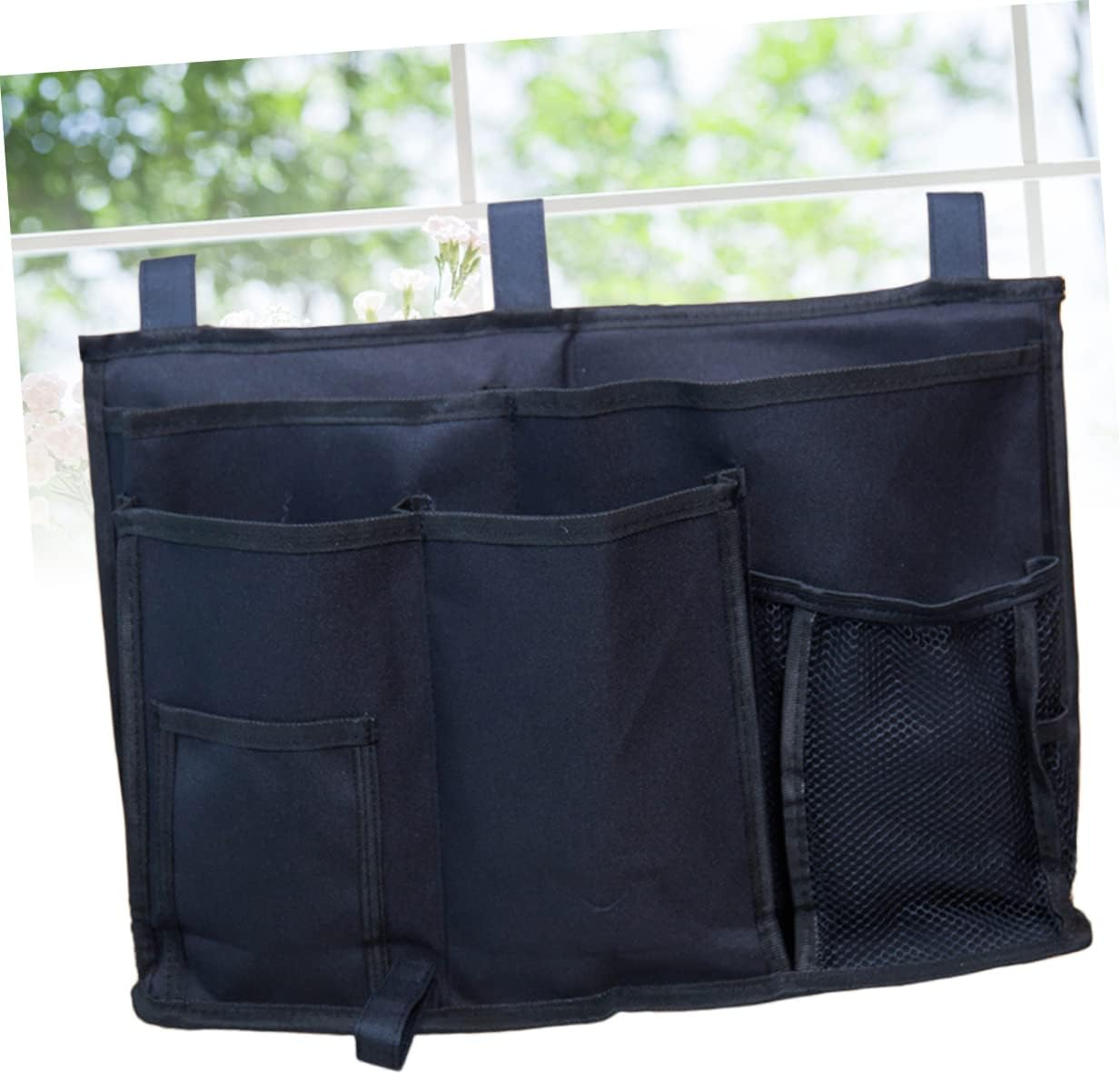 Garneck Oxford Fabric Multi-Functional Bedside Storage Hanging Pouch Book Organizer for Dormitory Camping and Everyday Use for Bedside Use and Items Storage image number 4
