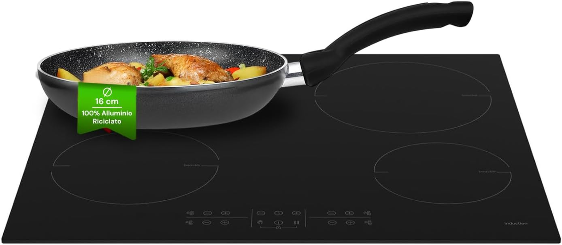 Avilia Aluminium Frying Pan 16 Cm and Stone Non-Stick Coating - Universal Compatibility - Also Suitable for Induction Cookers - Resistant to Scratches, Damages and Abrasion - Easy to Clean image number 5