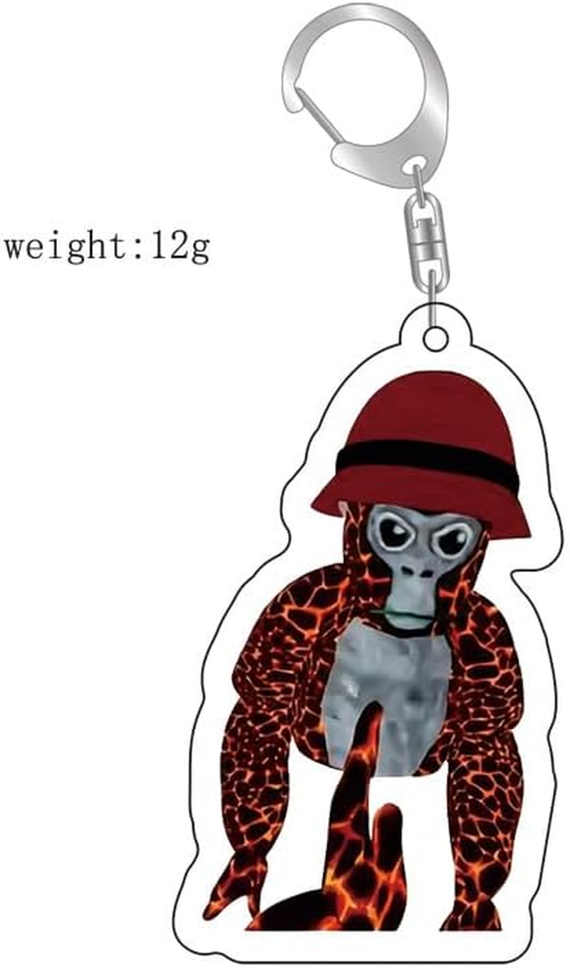 Anime Gorilla Backpack with Keychain,16In Cute 3D Printed Laptop Backpack Large Travel Bags Sport Bag Breathable Business Backpack Cozy Notebook Bag. - A image number 4