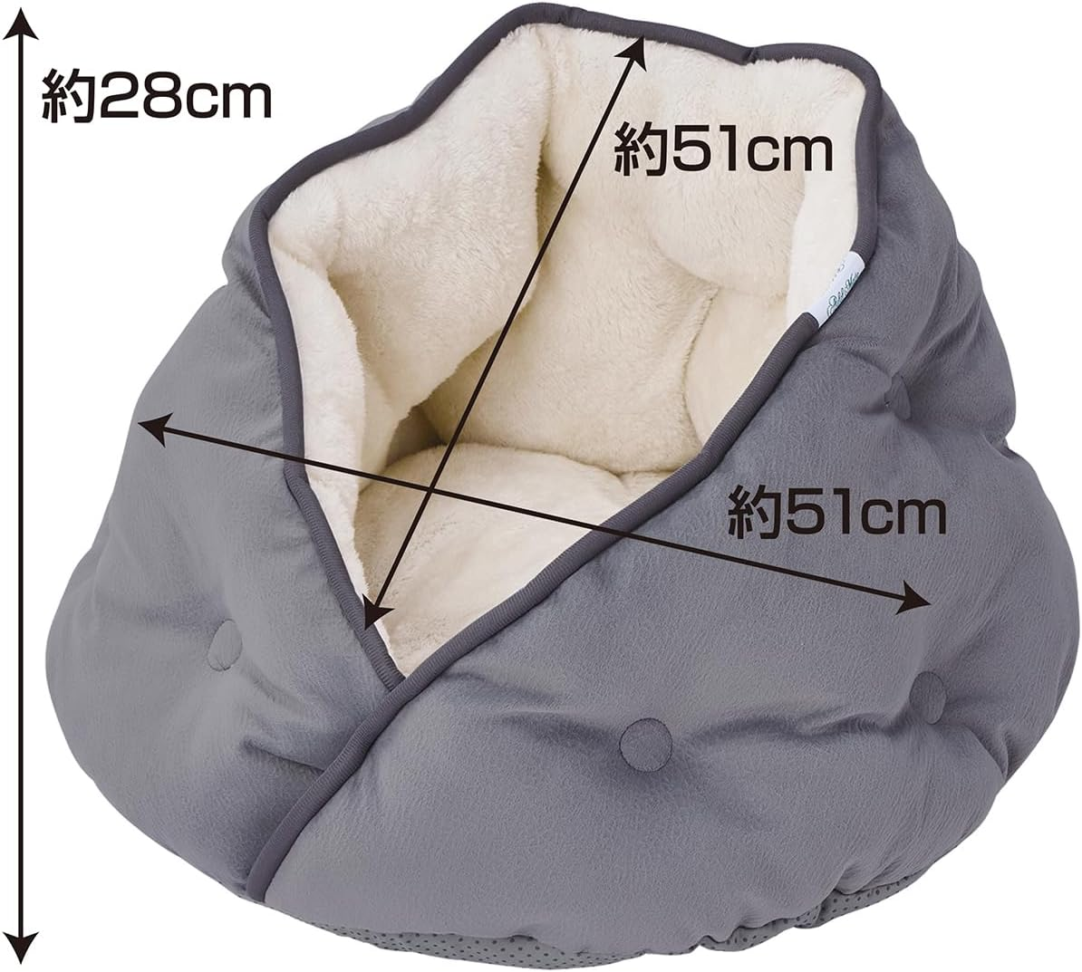 ADD. Mate Cuna Dome Bed for Dogs and Cats, AWA, Charcoal Grey - Charcoal Gray image number 3