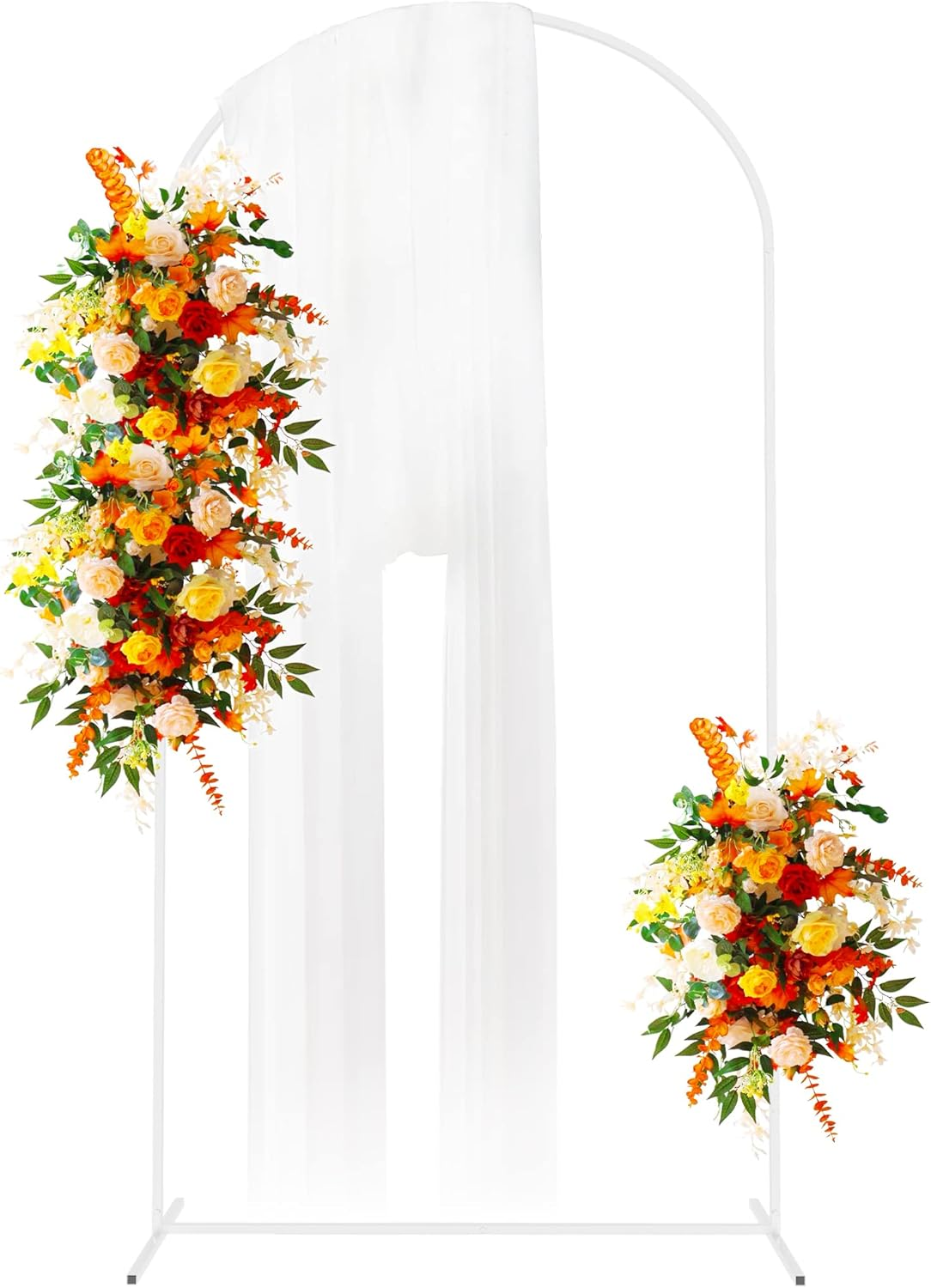 Putros Metal Arch Backdrop Stand 7.2FT Gold Wedding Balloon Arched Backdrop Stand Square Arch Frame for Birthday Party Bridal Baby Shower Ceremony Decoration