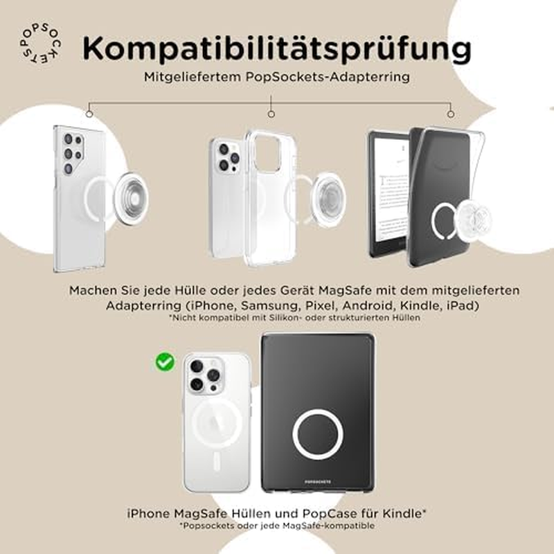 Popsockets round Phone Grip Compatible with Magsafe, Adapter Ring Included, Phone Holder, Wireless Charging Compatible, Disney - Enamel Minnie Daisy SNIFF - Pink image number 4