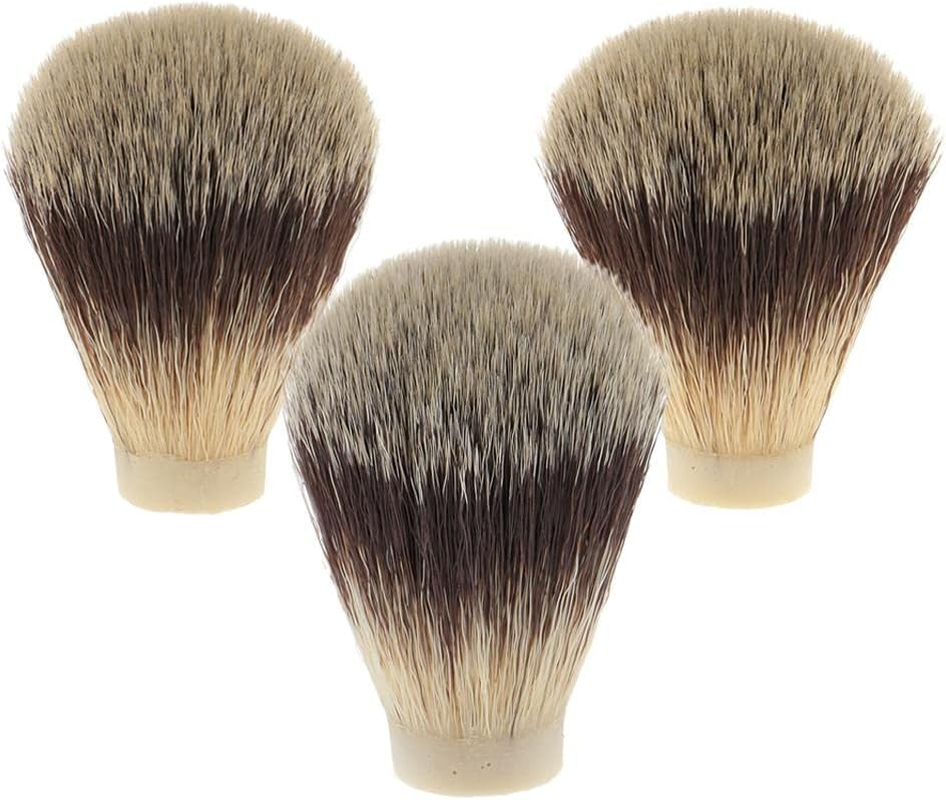 Eigell 8Pcs Soft Facial Shaving Brush Head Knots for Hair Brush Handle Hairdressing