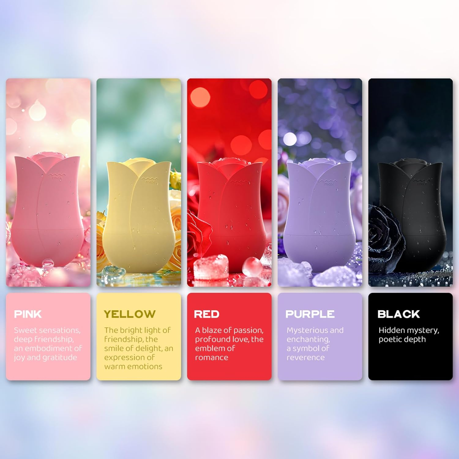 Roseflower Facial Ice Roller, Rose Top Ice Roller for Face and Eyes, Reuseble Silicone Ice Mold for De-Puff, Reduce Redness, Shrink Pores, Sunburn Repair, Face Massage, Birthday Holiday Beauty Gift - Pink Rose image number 6