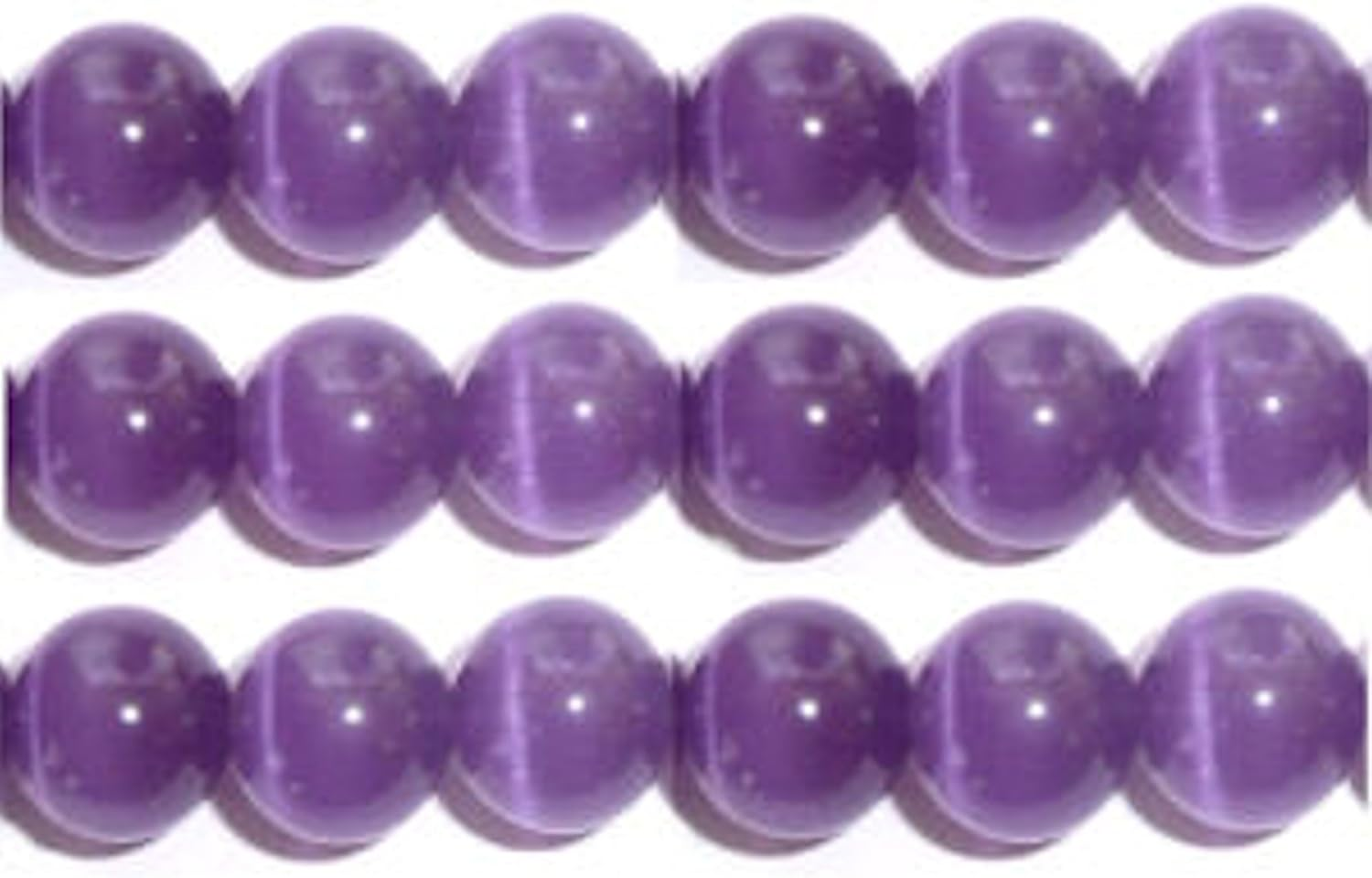 4Mm Cat'S Eye Bead Strands Grade "A" Fiber Optic, 32 Colors to Choose from (Rainbow) - Blue image number 5