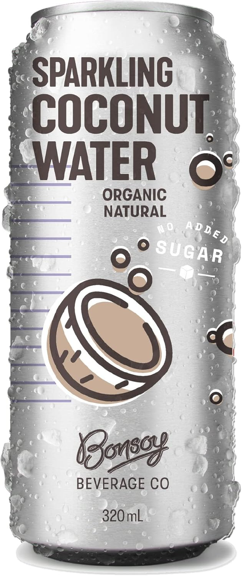 Bonsoy Organic Sparkling Coconut Water 320 Ml X12