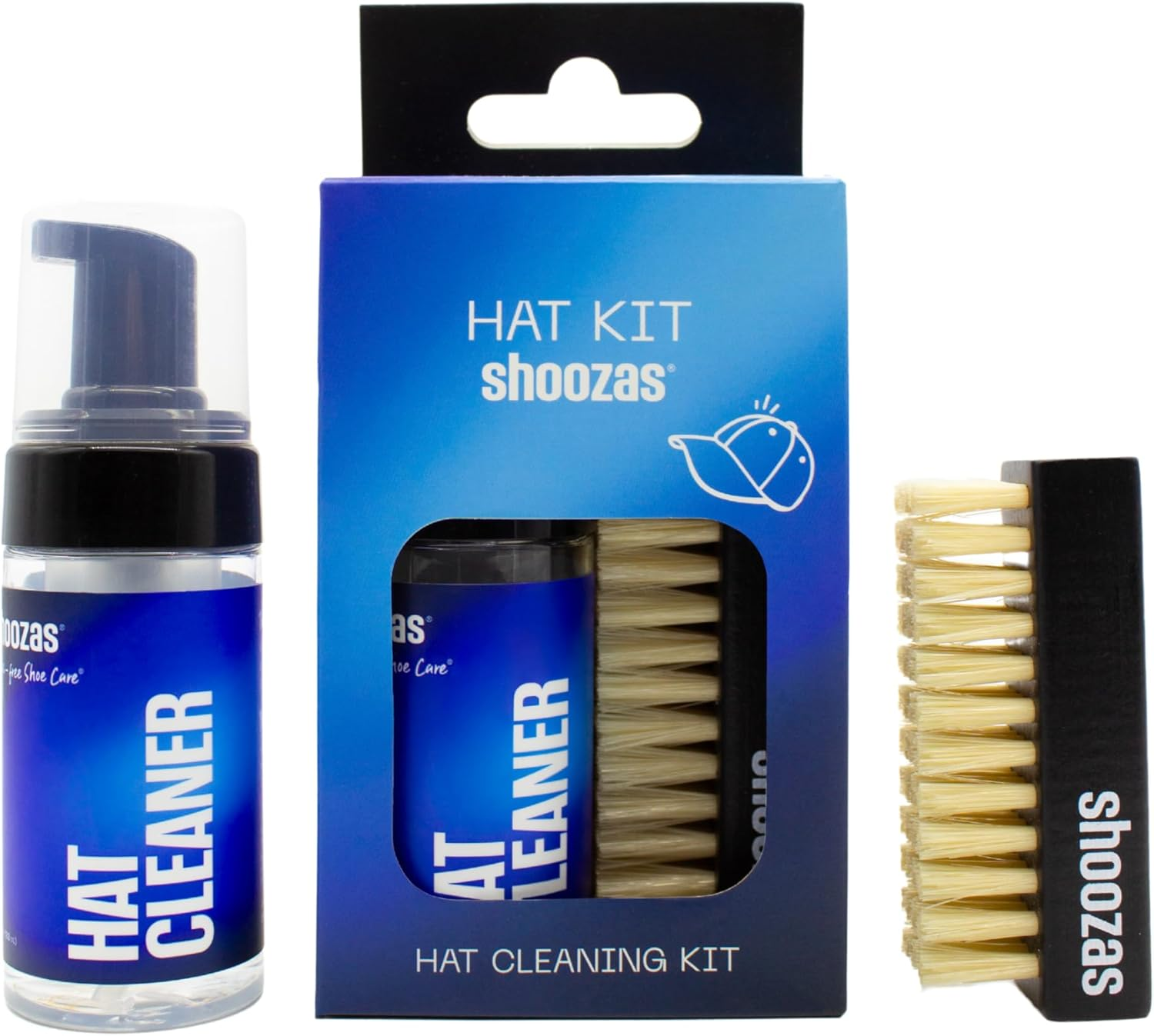 Shoozas Hat Cleaner Kit - Includes Foam Cleaner and All-Purpose Brush, No Water Needed, Quick Dry, Non-Toxic, Safe for All Hat Types and Materials image number 3