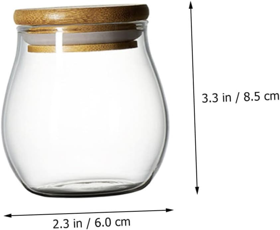 CIYODO Tea Canister Transparency Glass Tea Can Storage Jar for Home Loose Leaf Storage Food Container image number 6