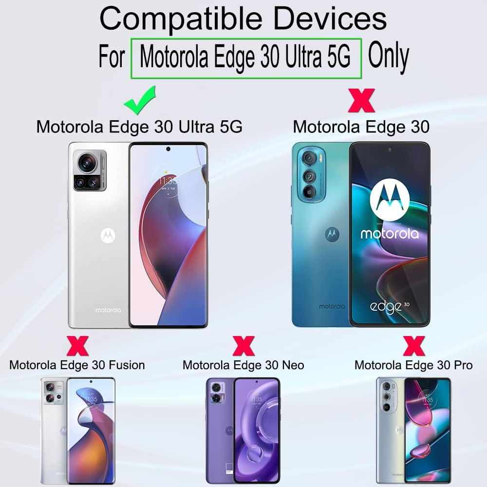 IBYWIND Screen Protector for Motorola Edge 30 Ultra 5G(6.67 Inches),With 2Pcs Flexible TPU Film,1Pc Camera Lens Protector,1Pc Backing Carbon Fiber Film [Fingerprint Reader,Easy to Install] image number 1