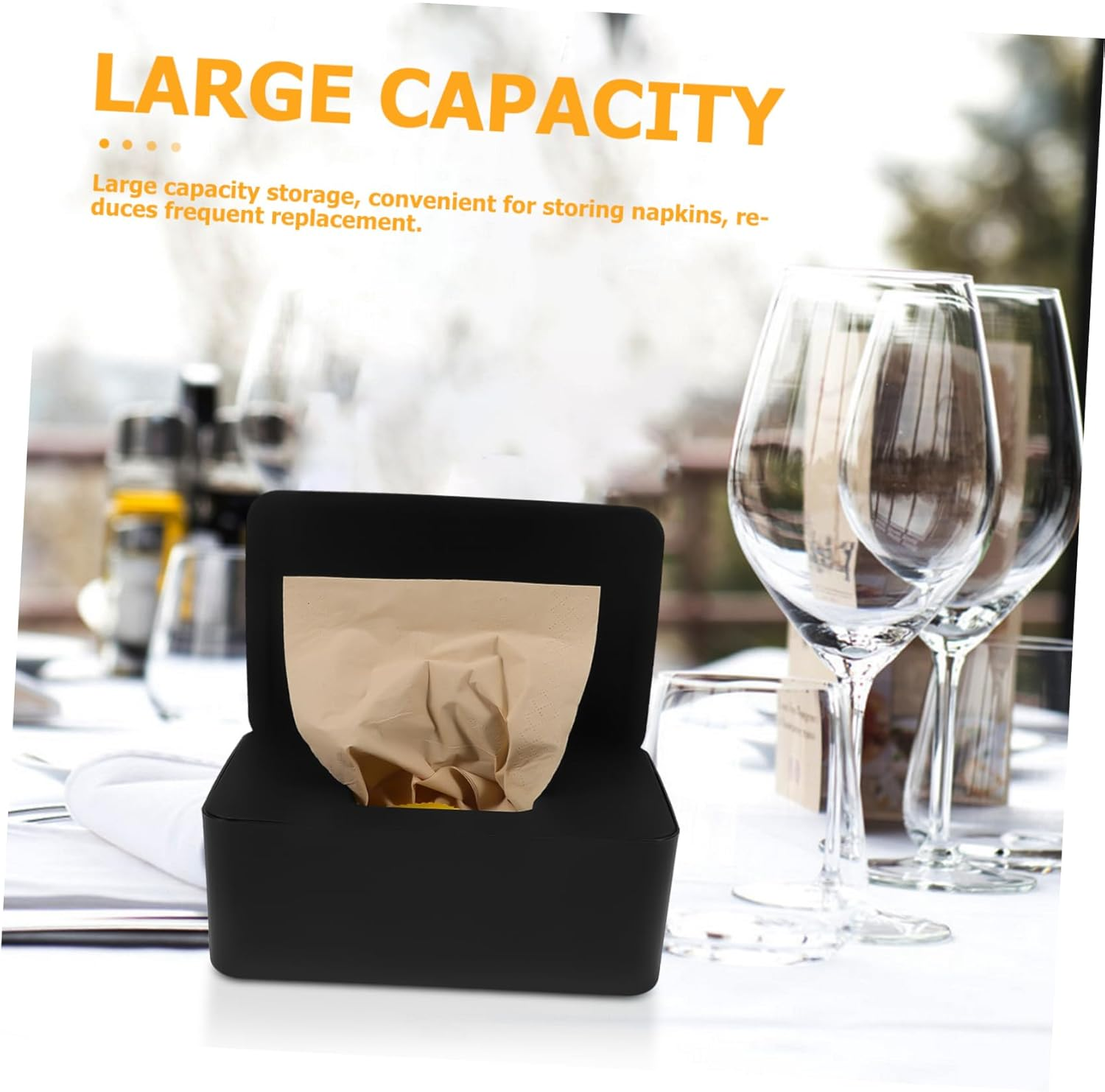 Wet Wipes Storage Box Plastic Wipes Holder for Face Towel Holder at Home Office Desk Use image number 1