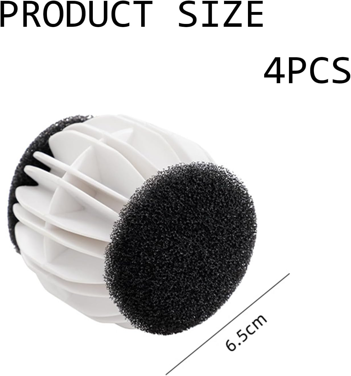 4PCS Pet Pet Hair Remover for Washing Machine, Dryer Balls, Anti-Tangle Laundry Balls, Effectively Removes Pet Hair, Lint and Debris, Black and White image number 1