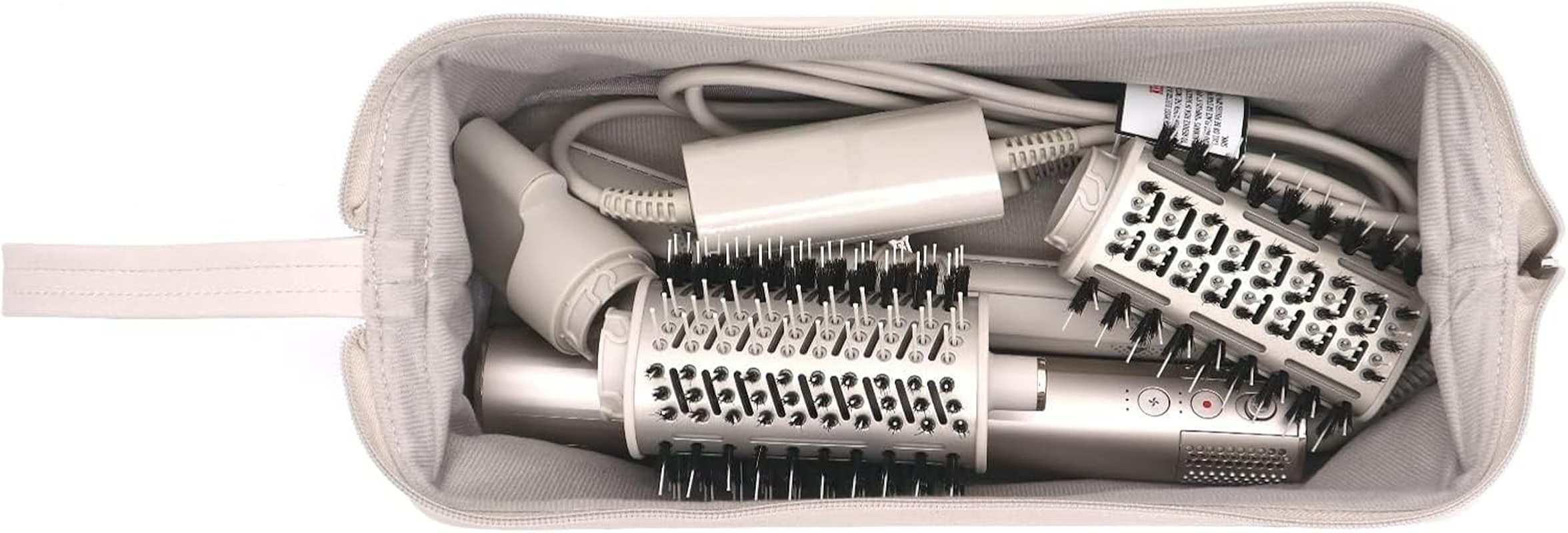 BUBM Travel Case for Dyson Airwrap Styler/Shark Flexstyle,Portable Carrying Case for Dyson Supersonic Hair Dryer,Waterproof Anti-Scratch Dustproof Protection Organizer Travel Storage Bag, Light Gray image number 1