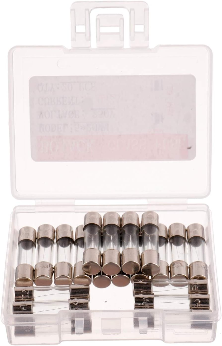BOJACK 5X20Mm 0.2 a 0.2 Amp 250 V 0.2X0.78 Inch F0.2AL250V Fast Blow Glass Fuses(Pack of 20 Pcs) image number 3
