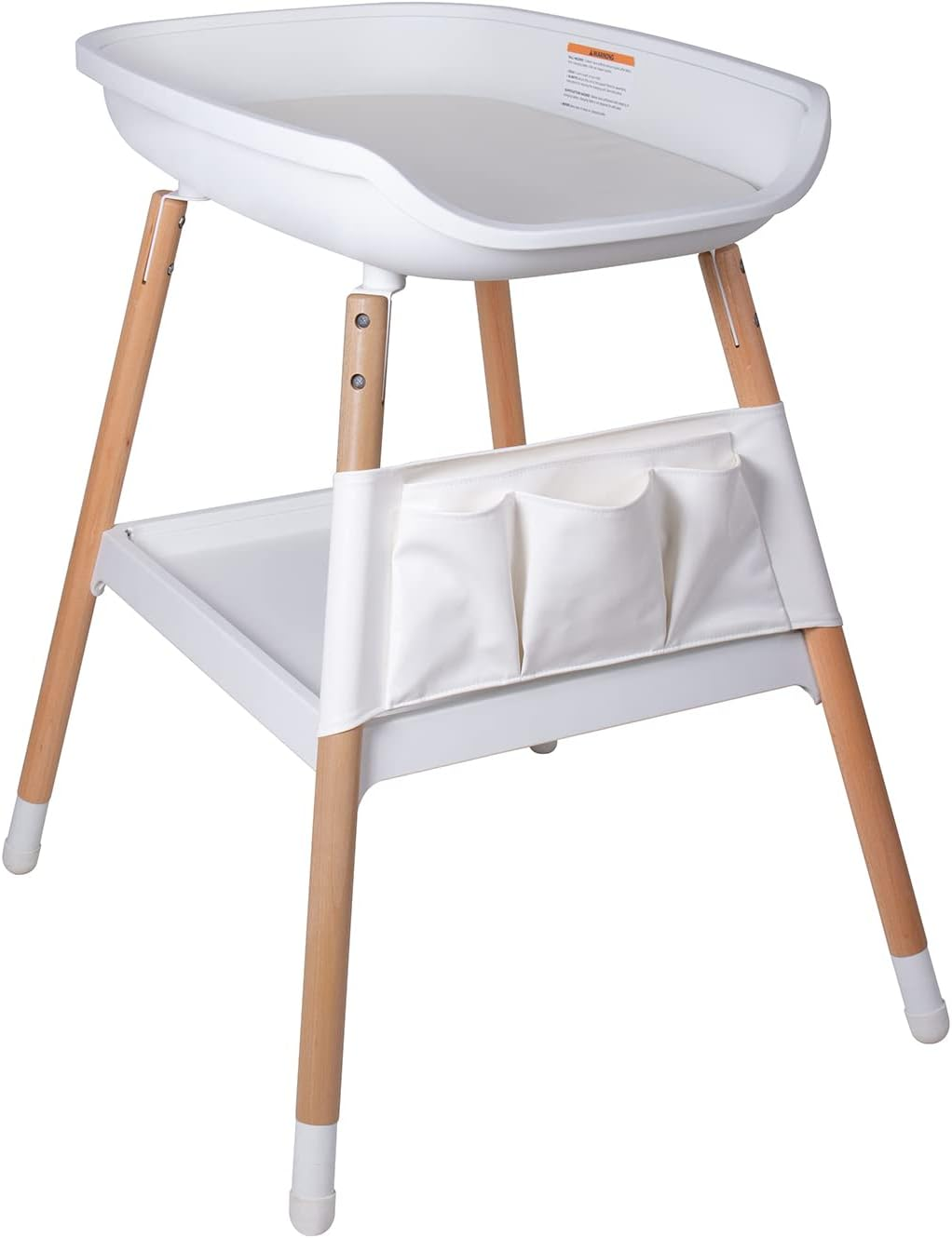 Beberoad Love Baby Changing Table &ndash; Adjustable Height Nursery Changing Station with Soft Pad, Organizer & Large Storage Shelves &ndash; Diper Table for Newborns & Infants (White) image number 3