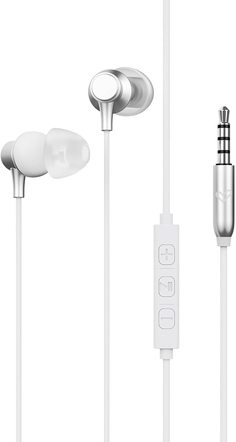 Energy Sistem Metallized 3.5Mm Aluminium Recycled Plastic In-Ear Headphones with Microphone - White image number 6