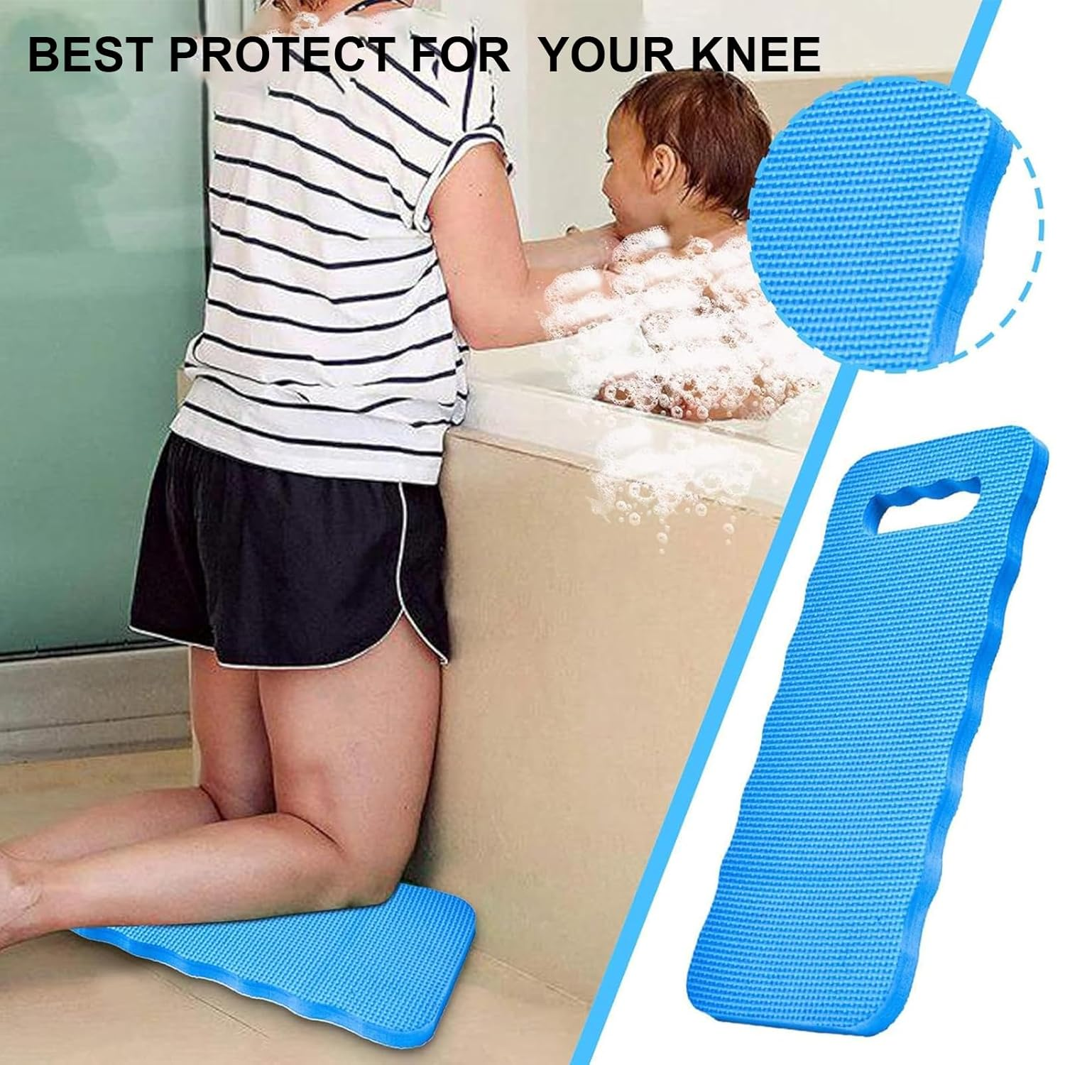Rhoyee Extra-Thick Kneeling Pad &ndash; High-Density Foam Knee Cushion with Handle | Waterproof Garden Kneeler Mat for Gardening, Baby Bath, Yoga, Exercise, Prayer & Outdoor Activities (39X17X1.6Cm) image number 2