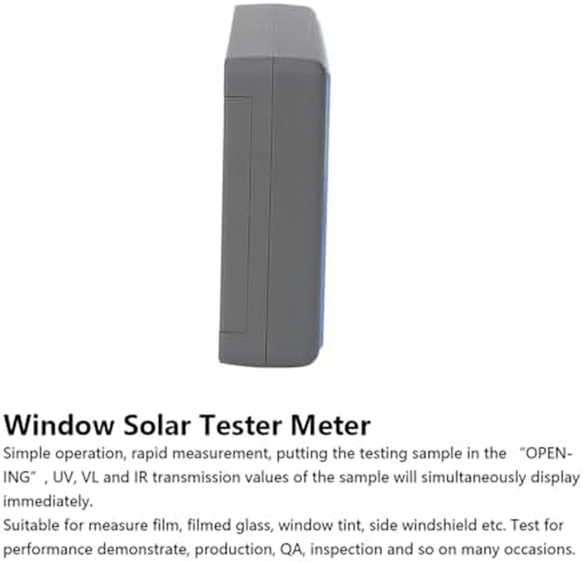 LS162 Window Solar Tester Meter,Portable VLT UV IR Rejection Tester,Solar Film Window Tint Film Transmission Meter Tester, image number 2