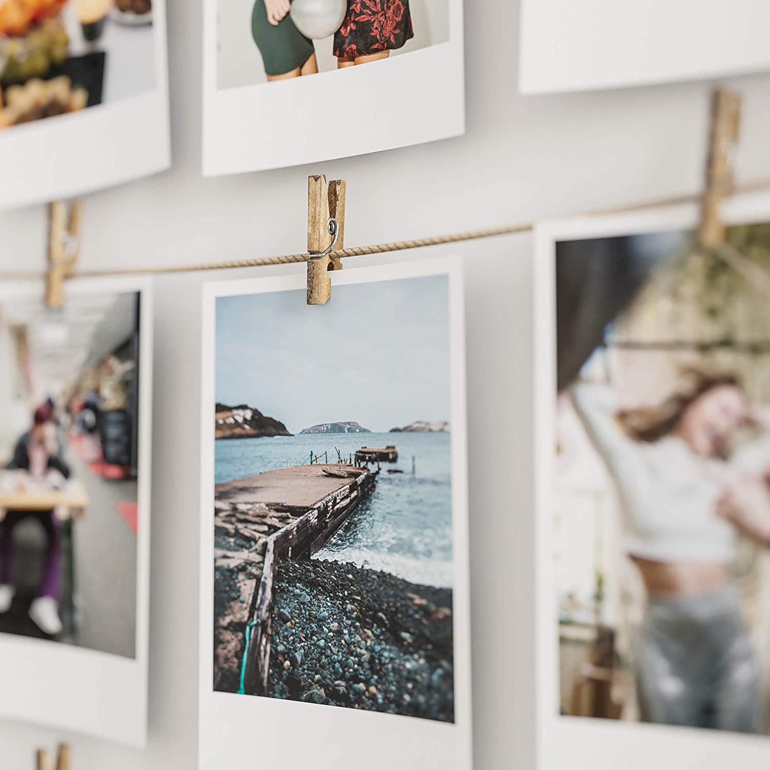 LWR CRAFTS Wooden Mini Clothespins 15 Colors 100 per Pack 1" 2.5Cm (Natural)