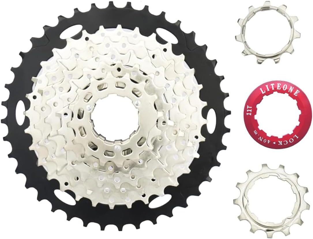 LITEONE 8 Speed Cassette 11-42T 11-40T MTB Cassette 8 Speed Fit for Mountain Bike, Road Bicycle, MTB, BMX, SRAM, Shimano