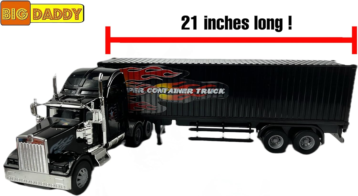 Big Daddy Big Rig Heavy Duty Tractor Trailer Transport Series Big Box Tractor Trailer (Colors May Vary) image number 5