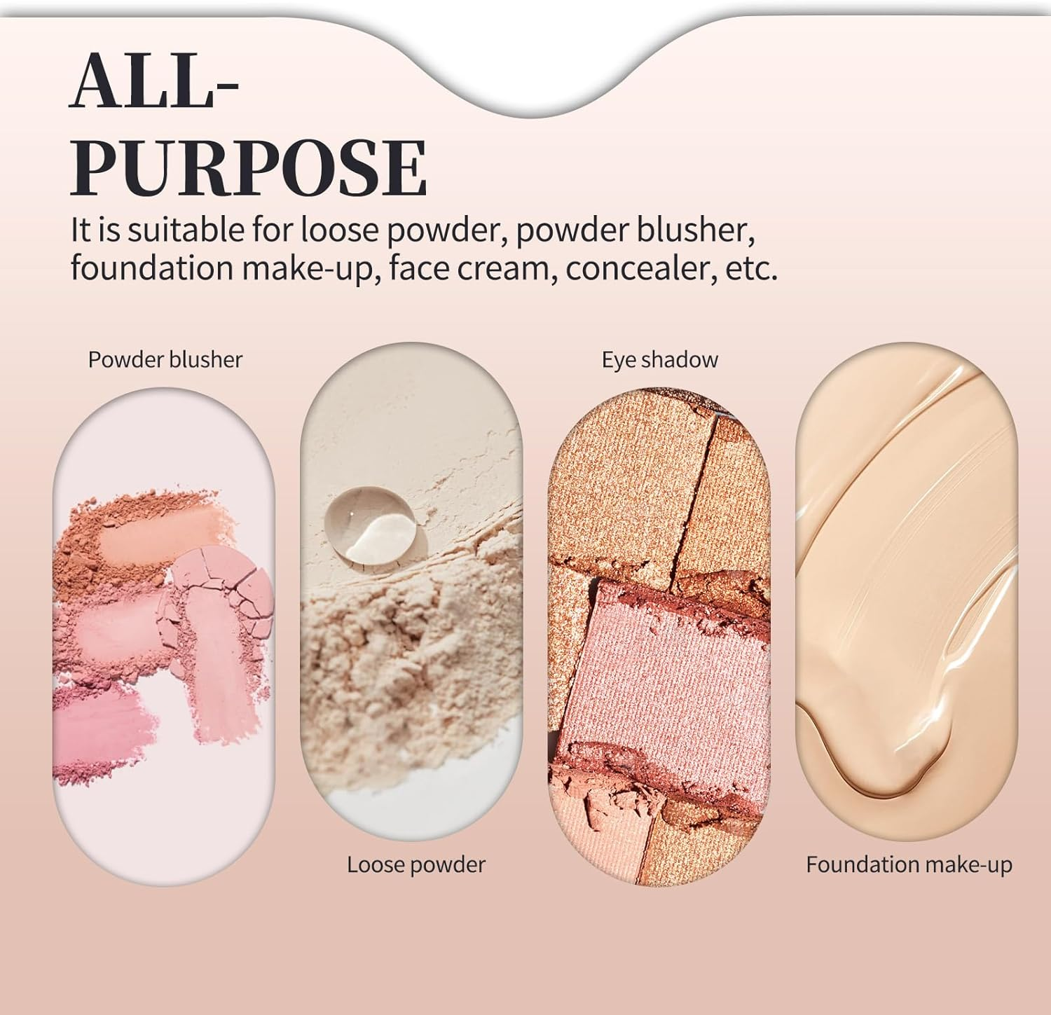 4Pcs Loose Powder Containers with Powder Puff, Plastic Reusable No Leak Powder Compact with Mirror and Puff, Refillable Empty Makeup Containers, Travel Powder Container with Elasticated Net Sifter and Lid (Black) image number 6