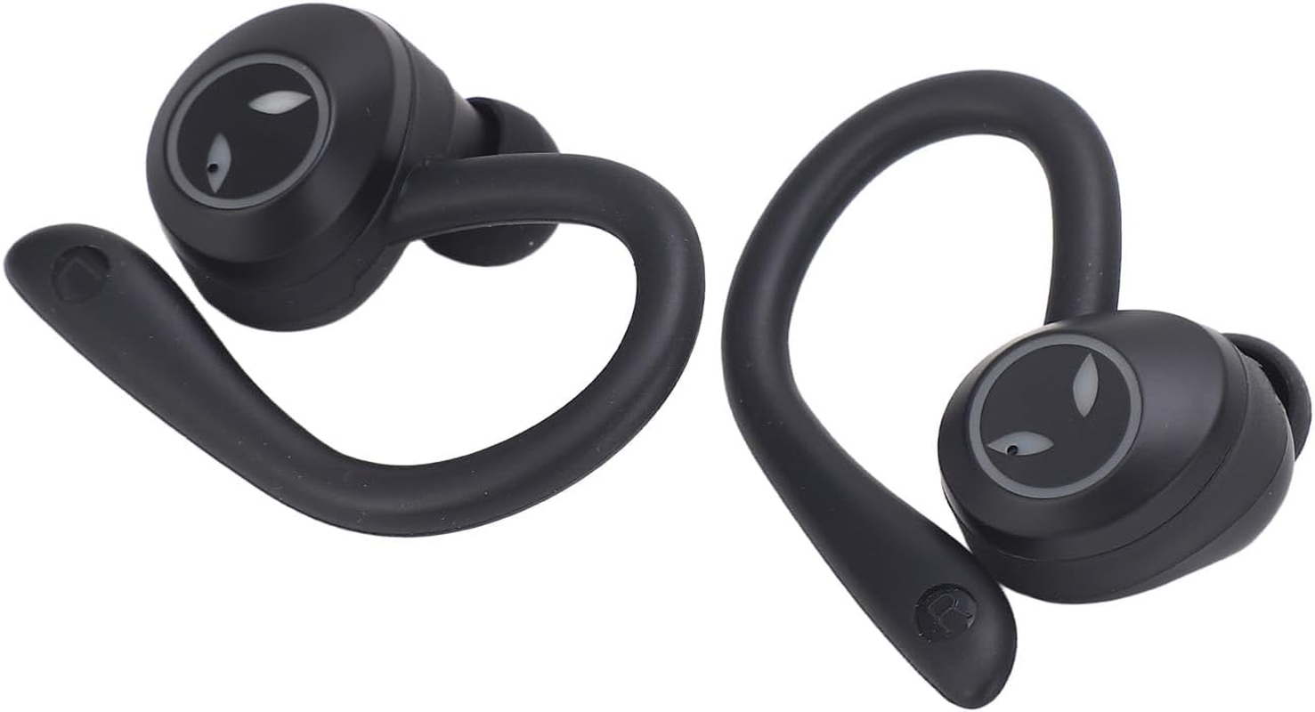 POENVFPO Wireless Earbuds over Ear Buds Noise Cancelling Earbuds with BT 5.1 Fast Stable Connection Secure Earhook Design 5H Playback 120H Standby for Sports Running Workout (Black) image number 2