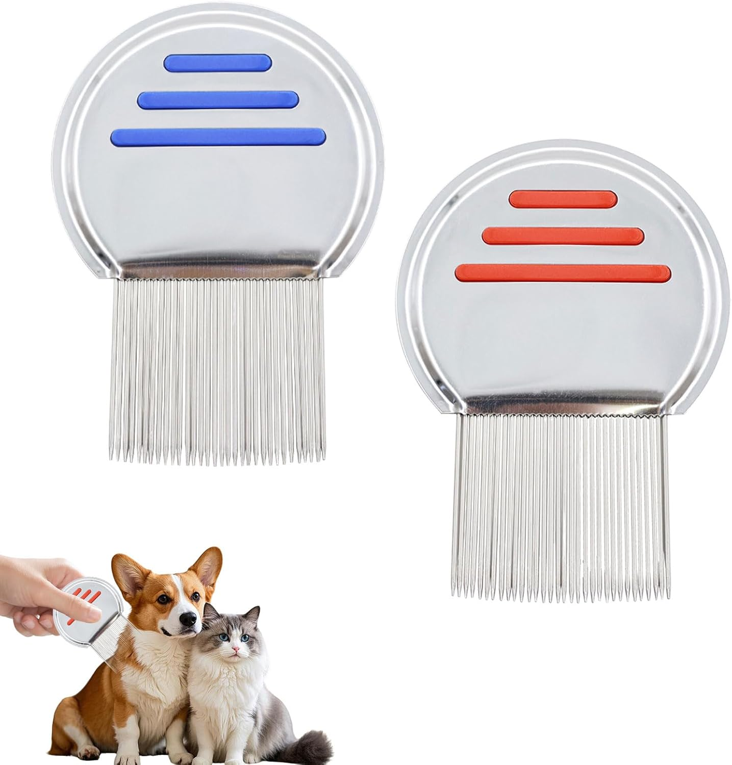 2 PCS Lice Comb, Head Lice Treatment, Nit Comb to Effectively Get Rid of Hair Lice and Nits, Professional Stainless Steel Head Lice Comb, Quick Results Dandruff Comb Suitable for All Hair Types image number 5