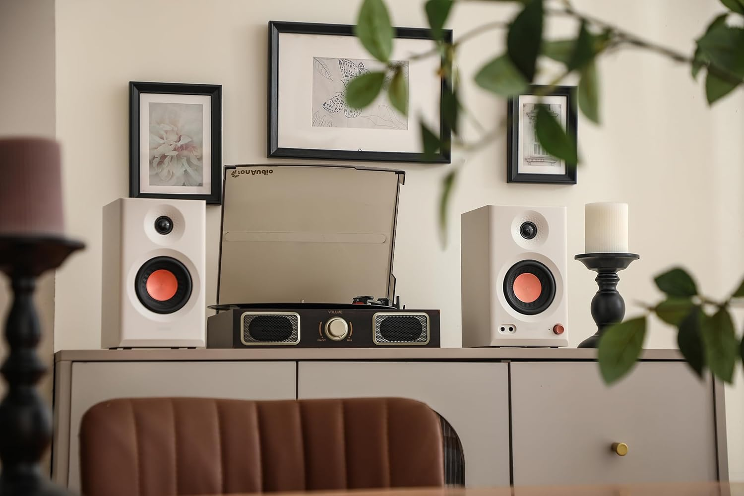 Edifier MR3 Speakers Bluetooth Powered Bookshelf Speaker for Studio Monitor/Computer PC/TV, Hi-Res Audio, Headphone Output, RCA AUX Balanced TRS Input image number 2