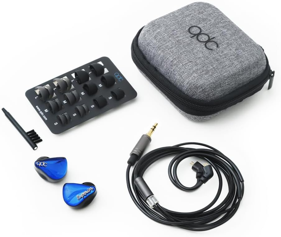 QDC Superior Azure Blue (QDC-SUPERIOR-BL) Earbuds with Single Full Range Dynamic Driver (0.4 Inch (10 Mm) Single Magnetic Circuit & Dual Cavity Structure, Uses Iem2Pin Connector, High Resolution image number 1