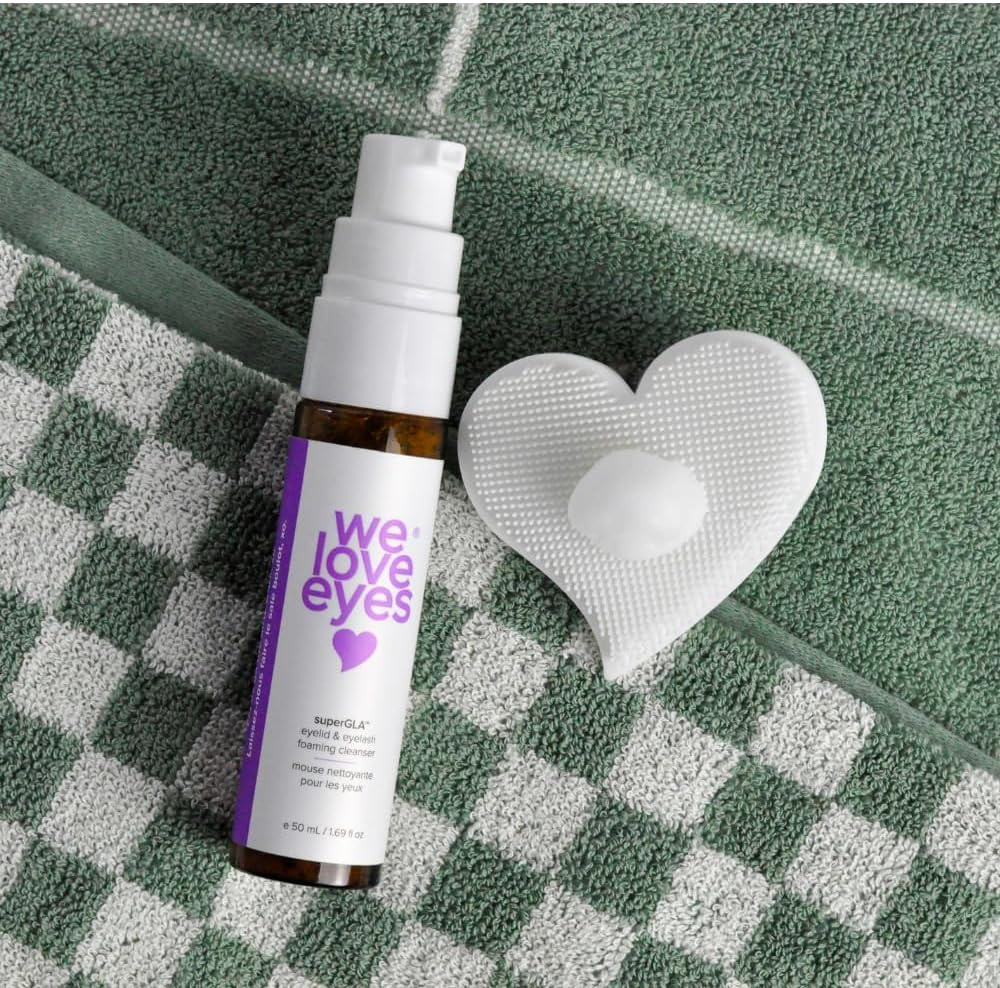 We Love Eyes - Supergla&trade; Eyelid & Eyelash Foaming Cleanser - Plant Based Cleanser. All Natural. Cruelty Free. Wash Away Makeup Gently. image number 1
