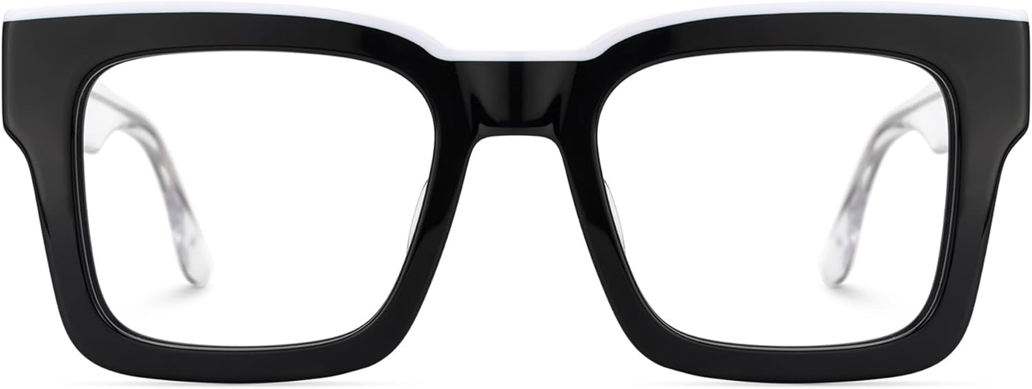 Zeelool Thick Square Glasses Frame for Men Non- Clear Lens Eyeglasses Vorse JGA796000