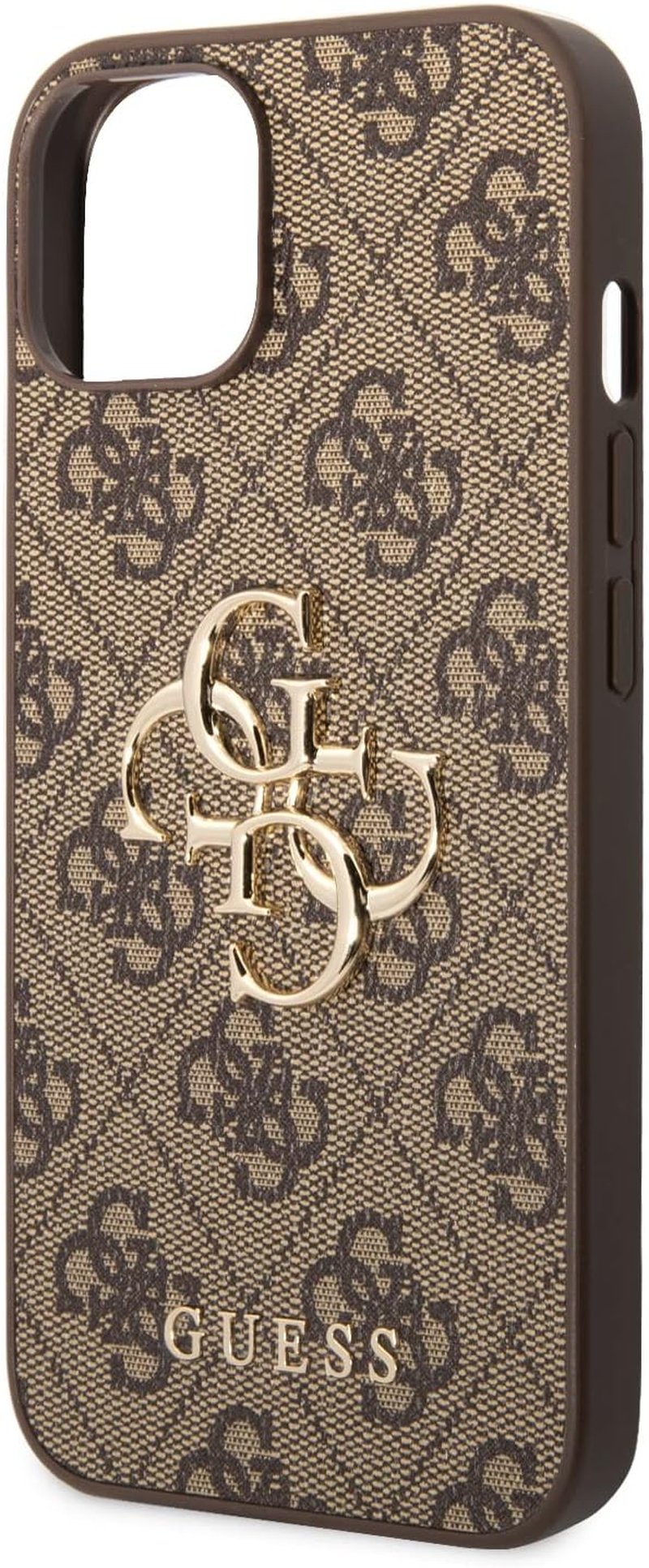 Guess Phone Case [Official Licensed] by CG Mobile | PU Leather Case with 4G Metal Logo | Shock Absorption Protective Case/Cover Compatible with Iphone 15 (6.1-Inch) 2023 - Brown image number 4