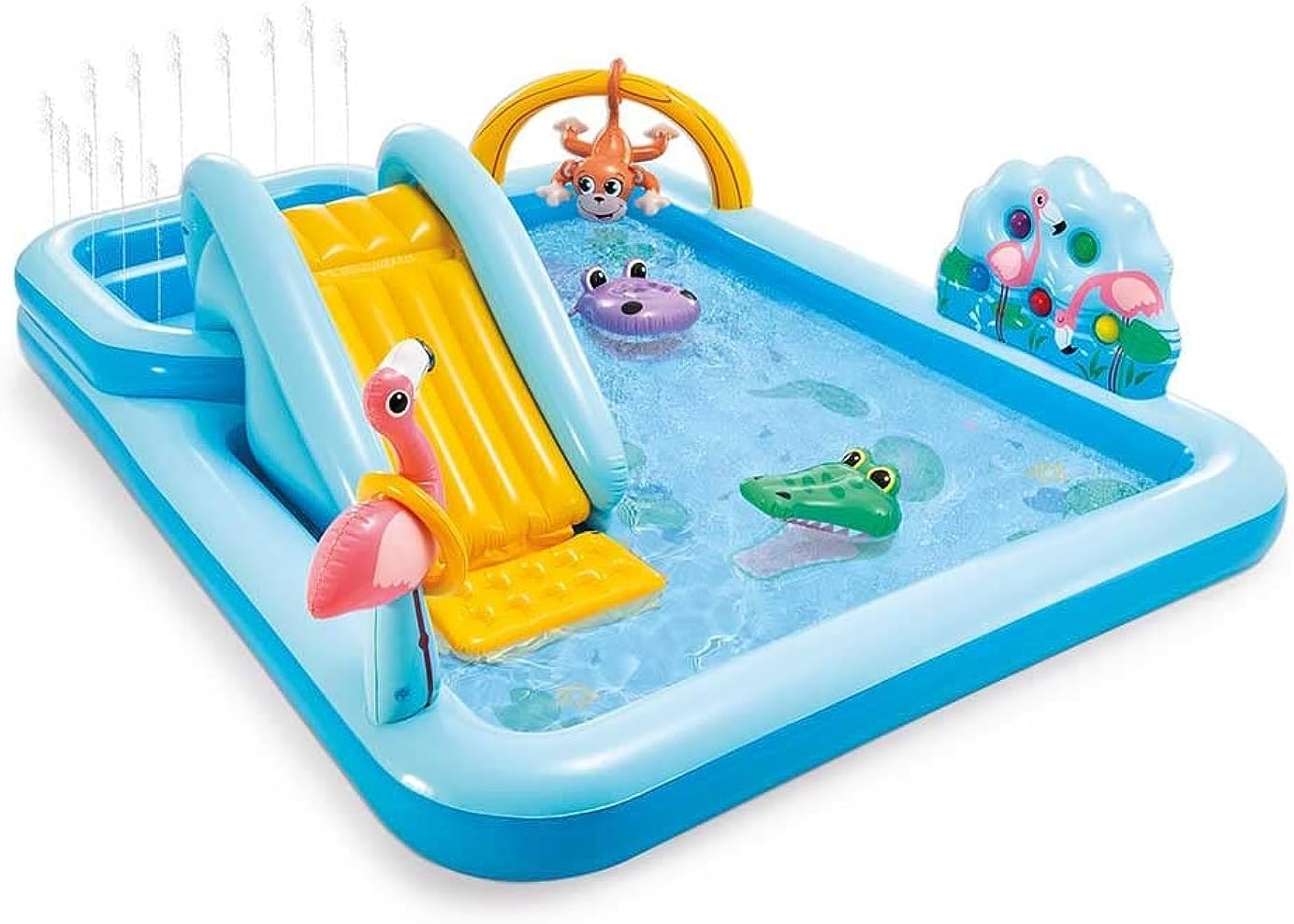 Intex 57161EP 96" X 78" X 28" Inflatable Jungle Adventure Play Center Spray Kiddie Pool for Ages 2 and Up image number 5