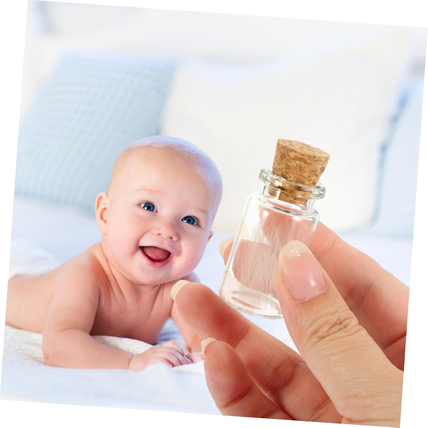 Baby Keepsake Holder Fetal Hair Box and Kids Teeth Keepsake Organizer Glass Set of 3 for Newborn Memory Collection Random Style image number 1