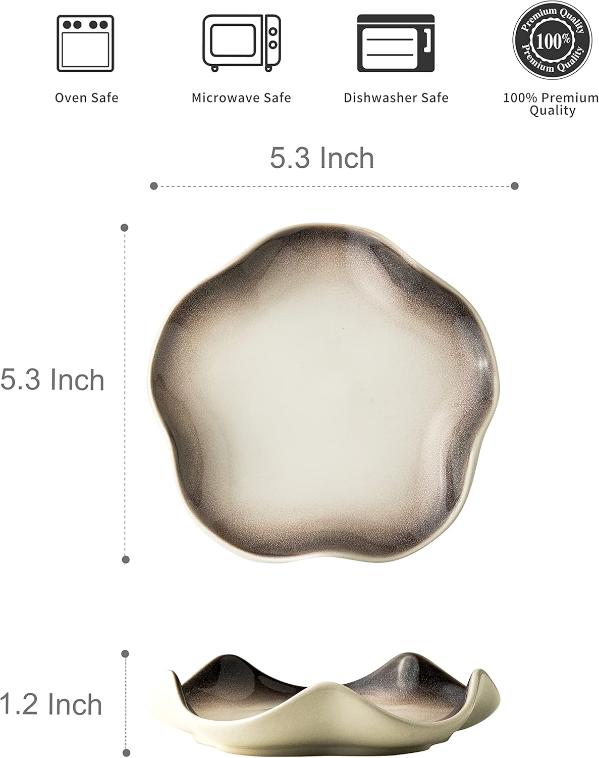 Ceramic Spoon Holder for Stove Top, Cute Coffee Spoon Rest with Ruffled Edge for Coffee Bar, Cooking Stove Spoon Holder for Multiple Utensils, Modern Kitchen Decor Housewarming Christmas Gift image number 7