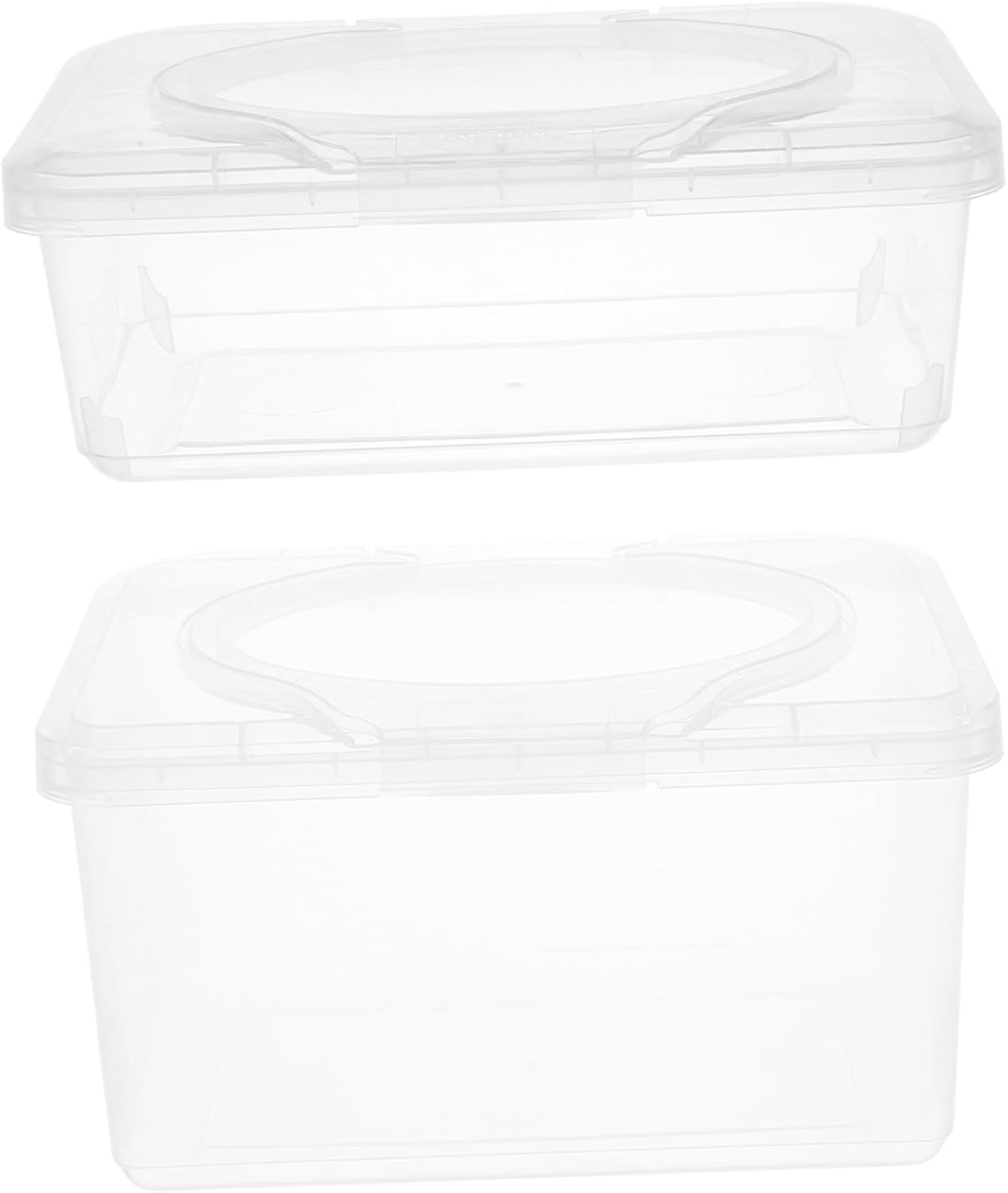 Anneome 2Pcs Portable Refillable Wet Wipes Storage Tissue Dispenser Travel Wipes Holder Tidy Organized image number 5