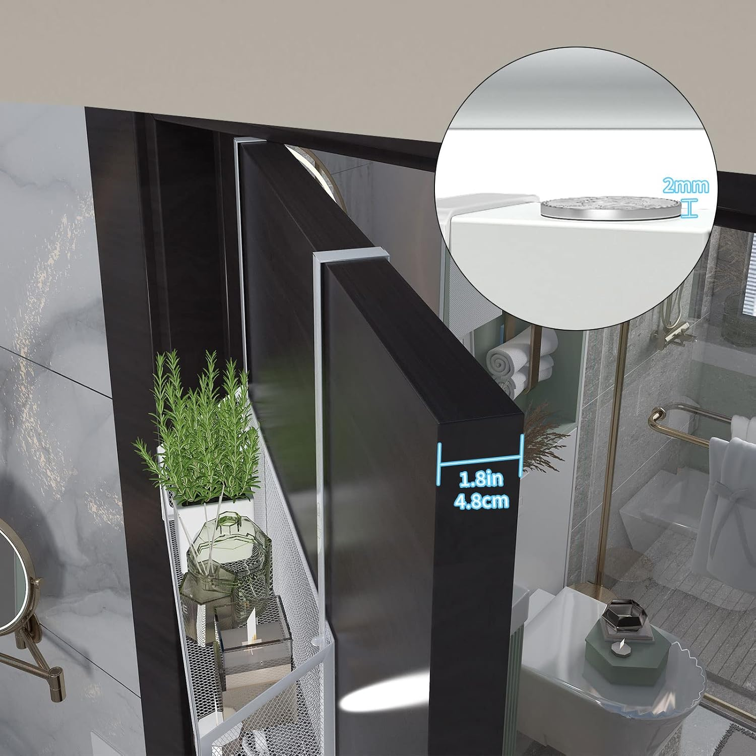 Kaiferty over the Door Hooks Organizer, Door Hanger Towel Rack Mesh Basket with 12 Hooks,Over the Door Storage Coat Hooks behind Door Organizer for Bathroom,Bedroom,Kitchen,Office(White) image number 4