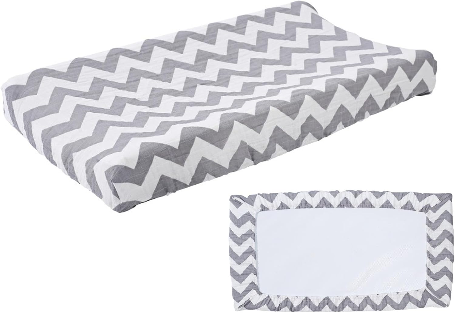 Diaper Changing Pad Cover,Soft Stretch Breathable Cotton Fitted Nursery Changing Table Sheets - Diaper Changing Mat Sheets Fit 32"X 16" Pad