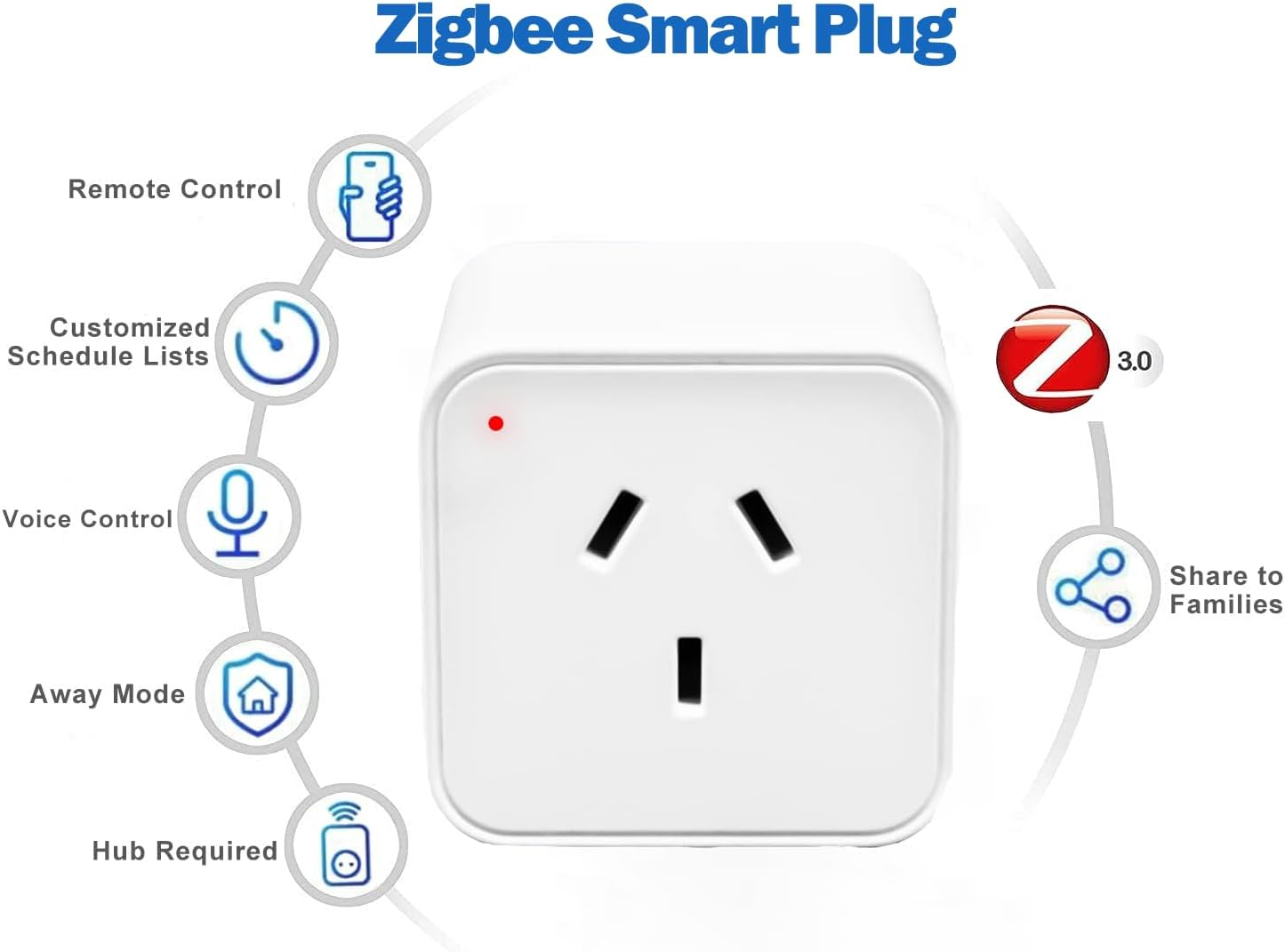 XENON Zigbee Smart Plug Mini, Wifi Outlet for Home Automation, Remote & Voice Control, Compatible with Alexa, Google, Home Assistant, and Smartthiiings, 2 Pack - Zigbee-732-2 Pack image number 4