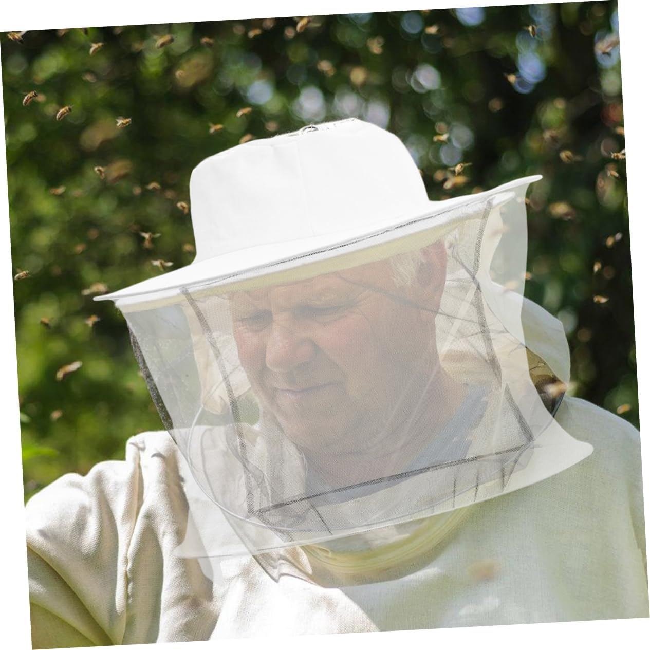 Milisten 2Pcs Beekeeping Hat with Breathable Mesh Veil Net Lightweight Portable Bee Keeper Head Cover for Outdoor Gardening Fishing Camping Fit Protection image number 6