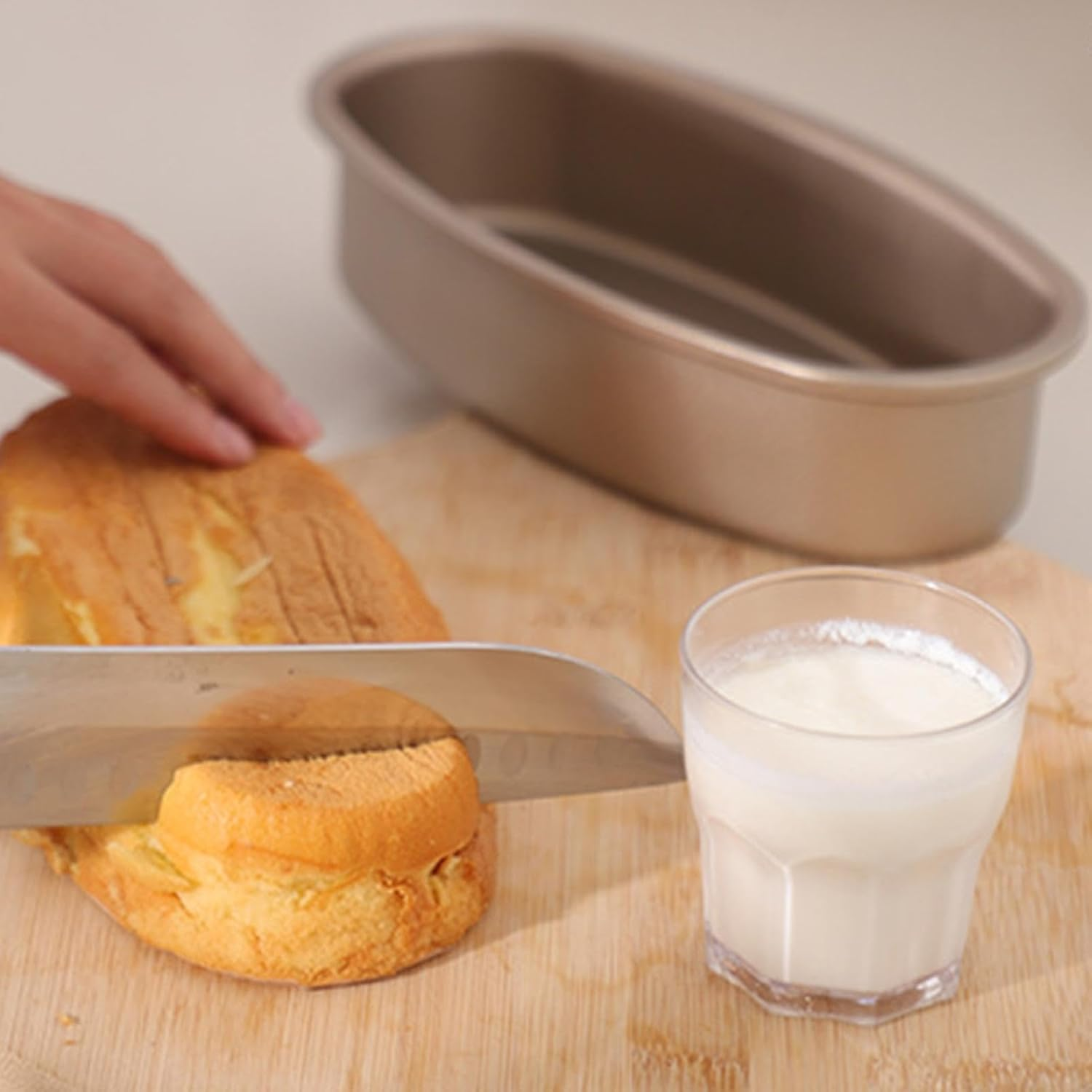 Shurzzesj Oval Cake Pan - Non-Stick Oval Breads Loaf Pan - Breads Mold for Home, Kitchen & Bakery Use, Bread Pan, Baking Molds, Bakeware Tool for Oven image number 4