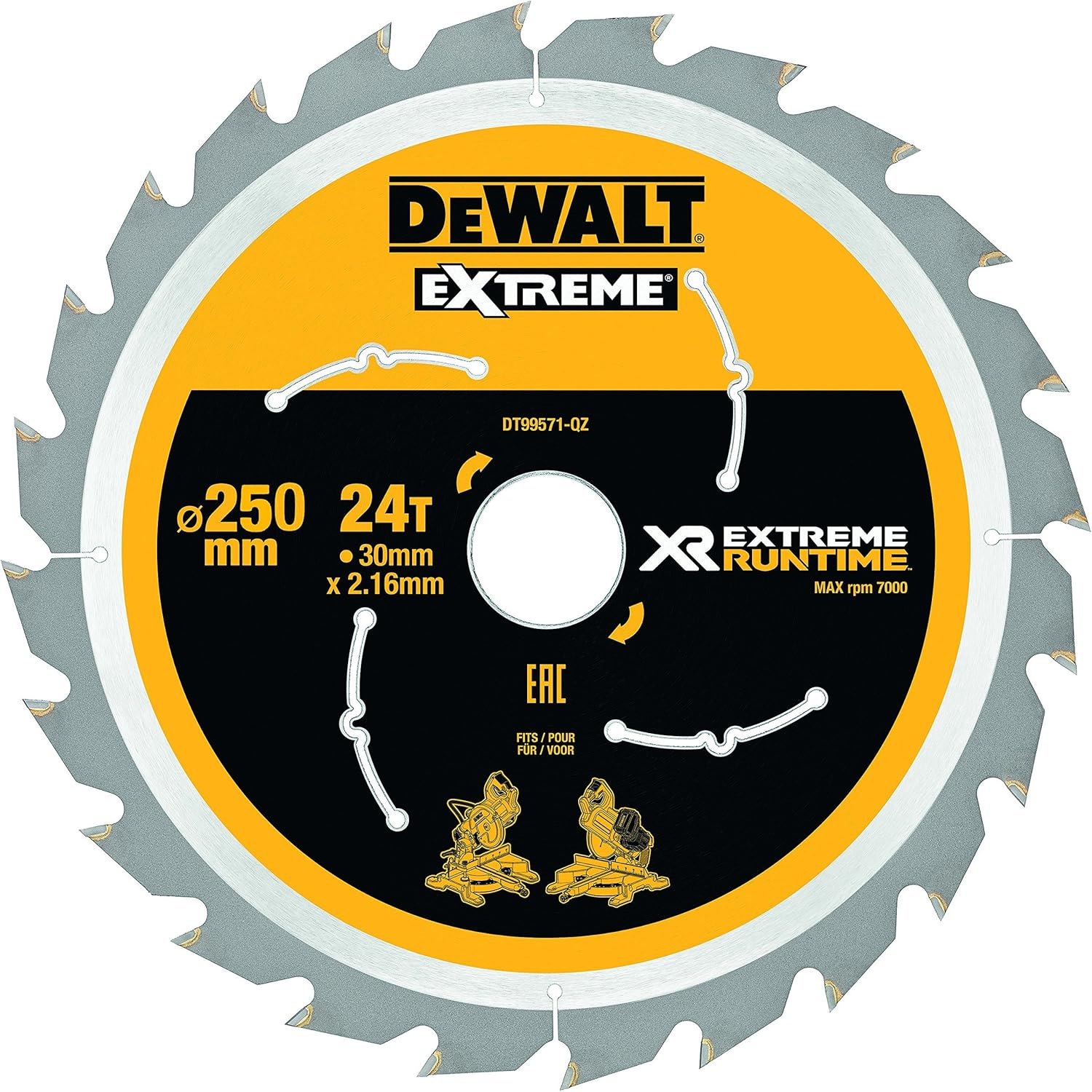 Dewalt 36T Circular Saw Blade, 210 Mm Size image number 1