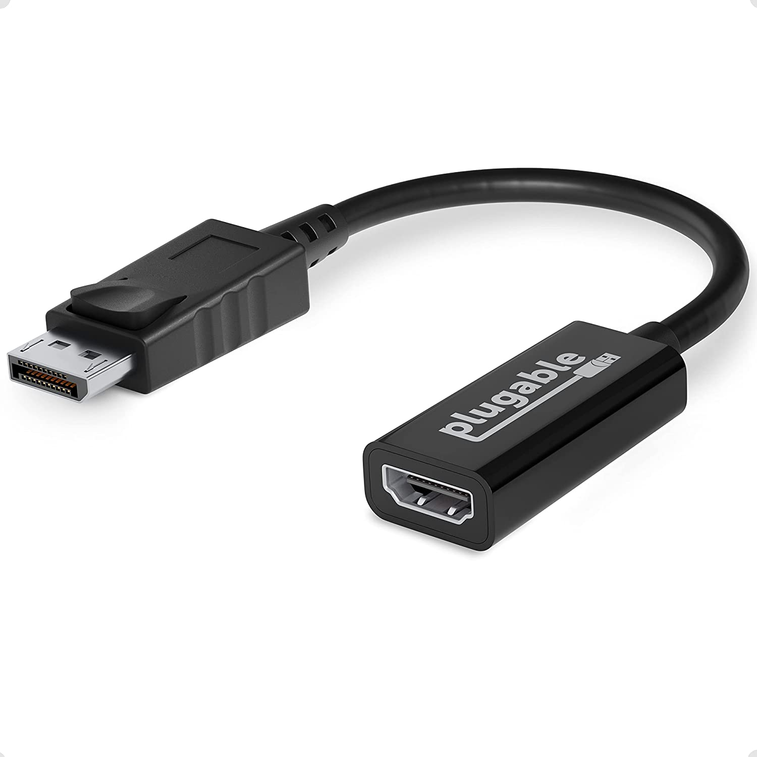 Plugable Active Displayport to HDMI Adapter, Driverless Connect Any Displayport-Enabled PC or Tablet to an HDMI Monitor, TV or Projector for Ultra-Hd Streaming (HDMI 2.0 up to 4K 3840X2160 @60Hz) image number 1