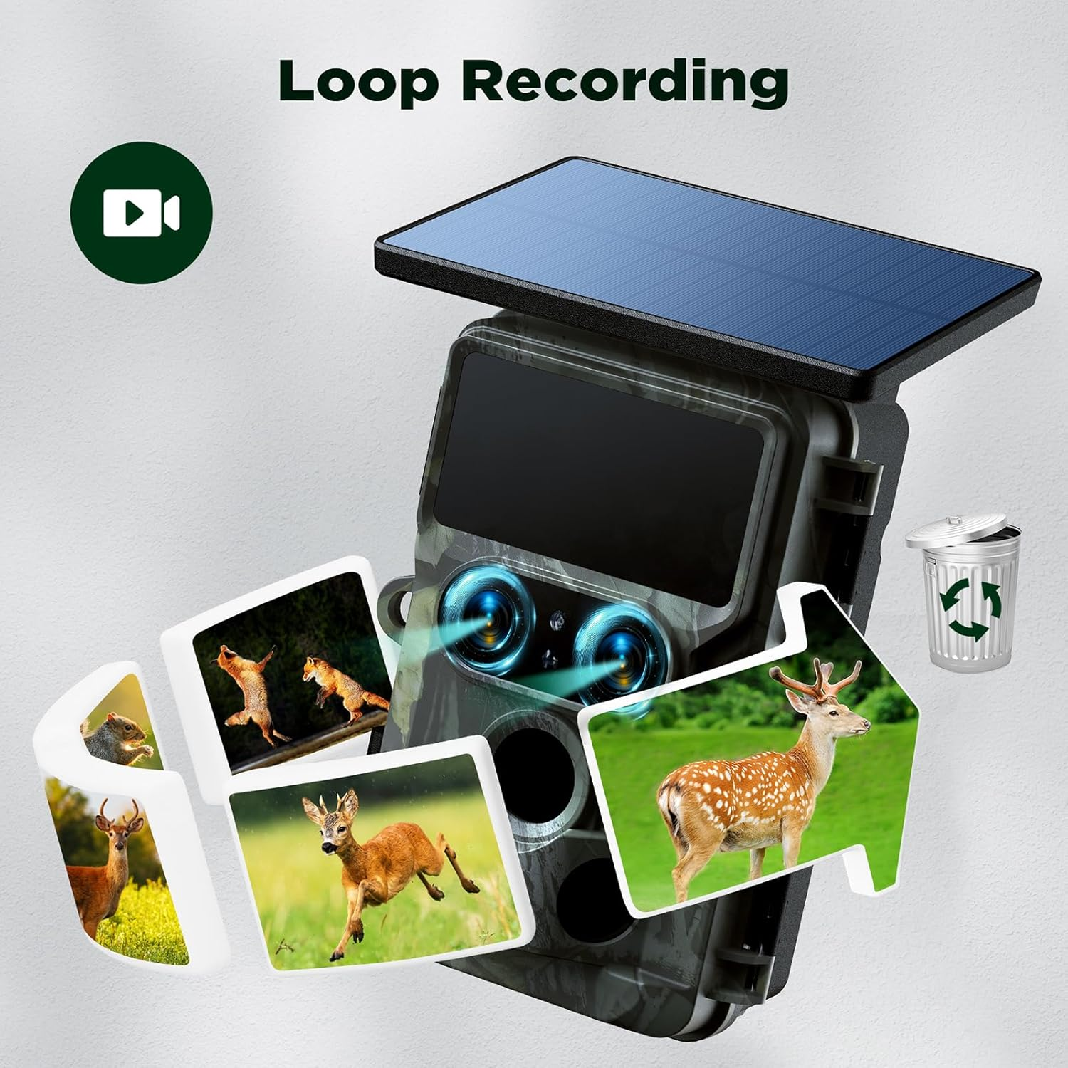 VOOPEAK Solar Trail Cameras 60MP 4K Dual Lens, Wifi Bluetooth Hunting Game Camera with Starlight Night Vision,Motion Activated IP66 Waterproof Camera Chasse for Wildlife Monitoring image number 6