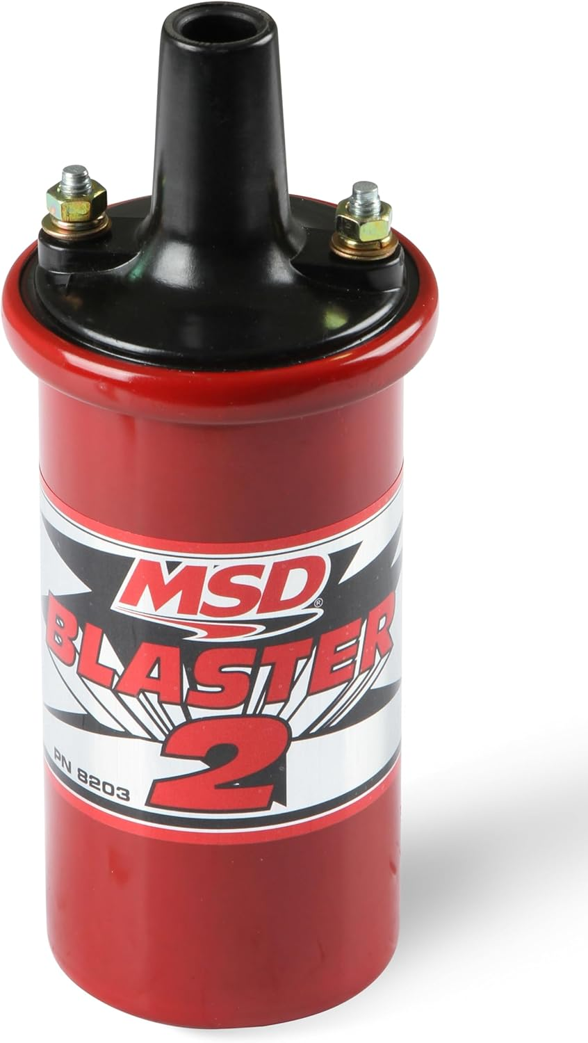 MSD Ignition Coil, Blaster 2 W/ Ballast Resistor, Canister, Round, Oil Filled, Red, 45, 000 V, Each image number 4