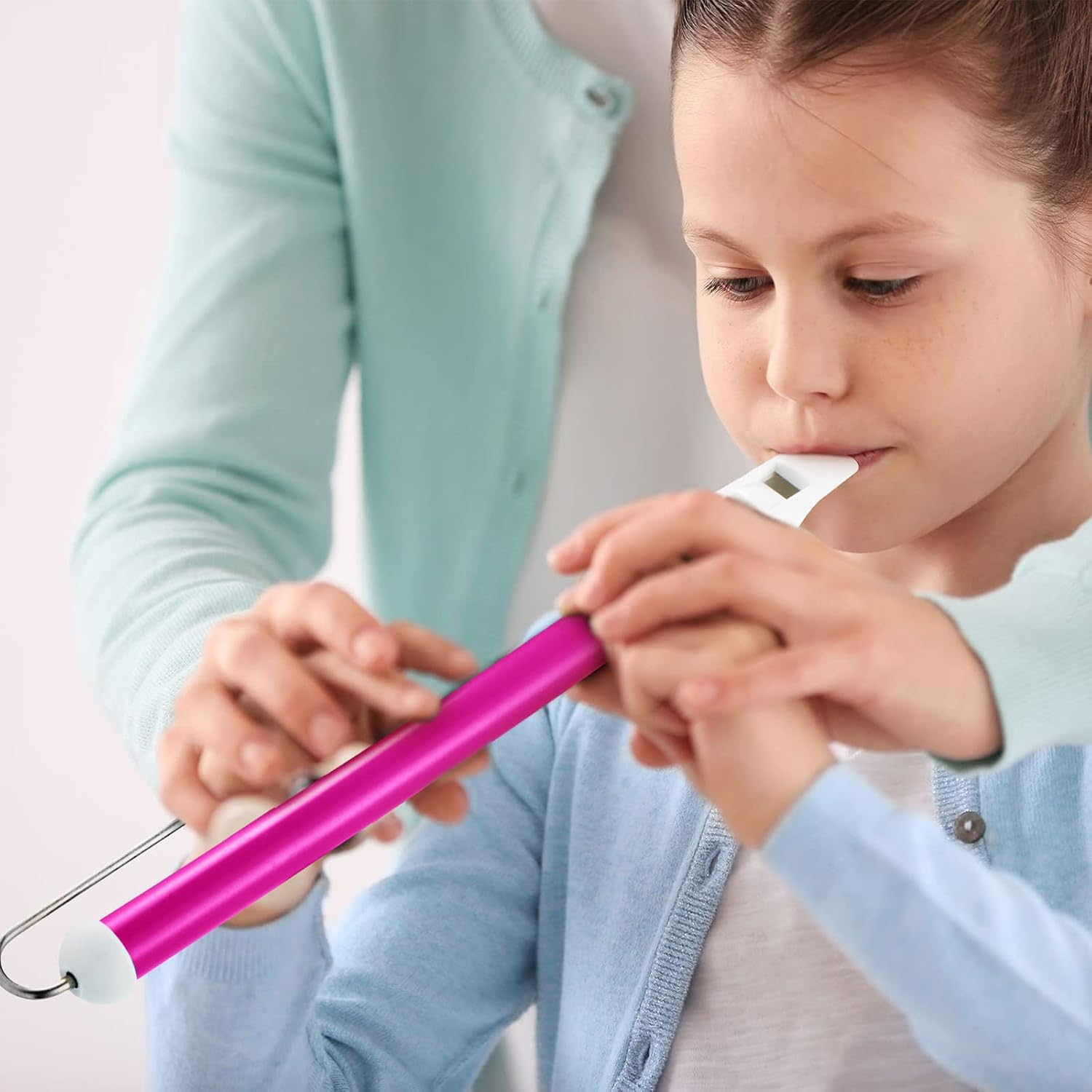 Lukmaa 2 Pieces Slide Whistle Toy Slide Whistle Musical Instrument Toy Whistle Sliding for Parent-Child Games, Blue and Purple image number 2