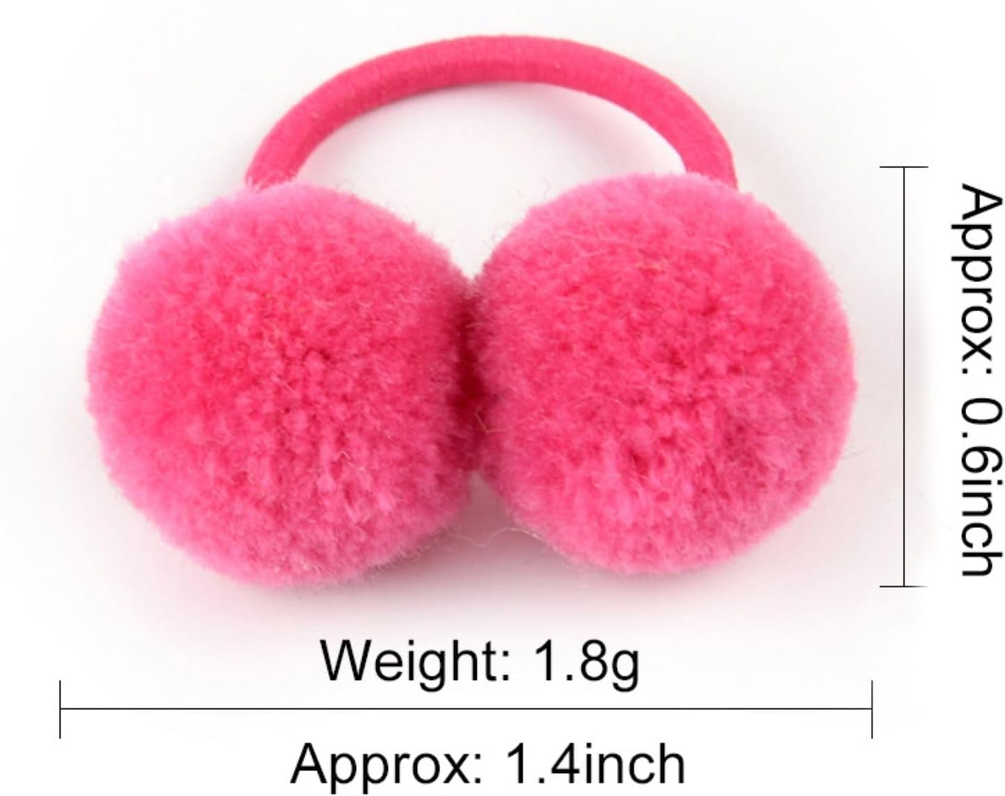 JOVALA 10PCS Small Fluffy Plush Ball Hair Ties Multicolor Pom Hair Ties Elastic Ponytail Holders Fur Ball Rubber Bands Hair Accessories for Baby Girls Infants Toddlers Kids Children image number 2